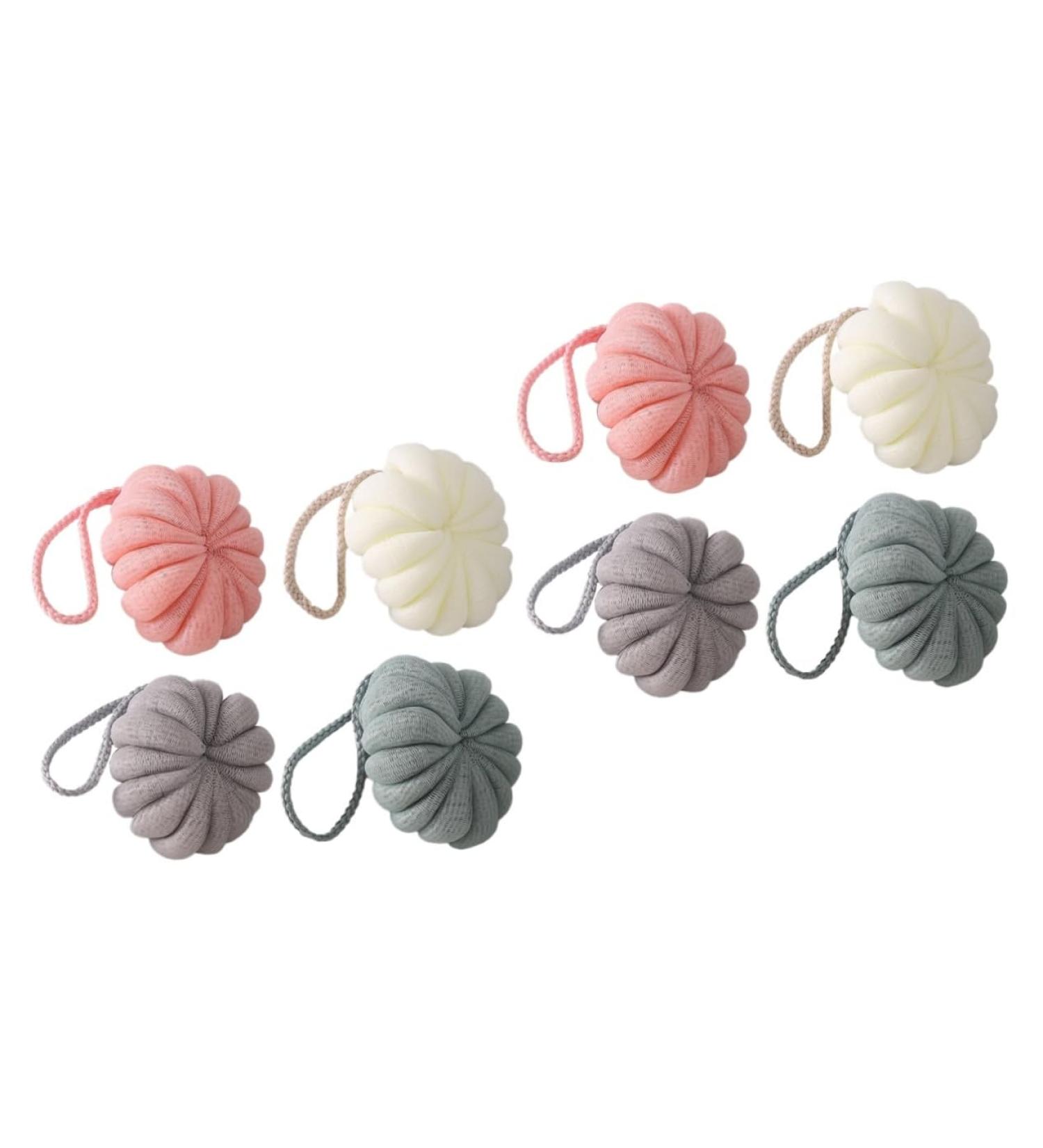 FOMIYES 8 Pcs Bath Ball & Flower Mesh Sponge Set | Body Exfoliator & Loofah for Adults | Premium Bath Accessories for a Spa-Like Experience - Buy Online on GoSupps.com