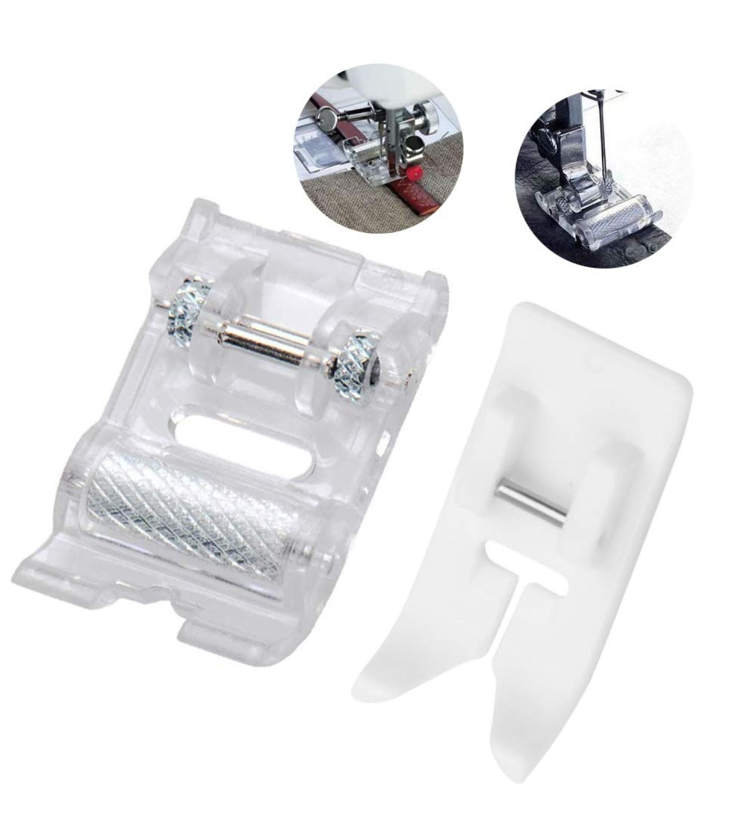 2 Pcs Roller & Zigzag Teflon Sewing Machine Presser Foot Set - Compatible with Singer, Brother, Babylock, & More - Low Shank Simplicity Sewing Machine Accessories - Buy Online on GoSupps.com