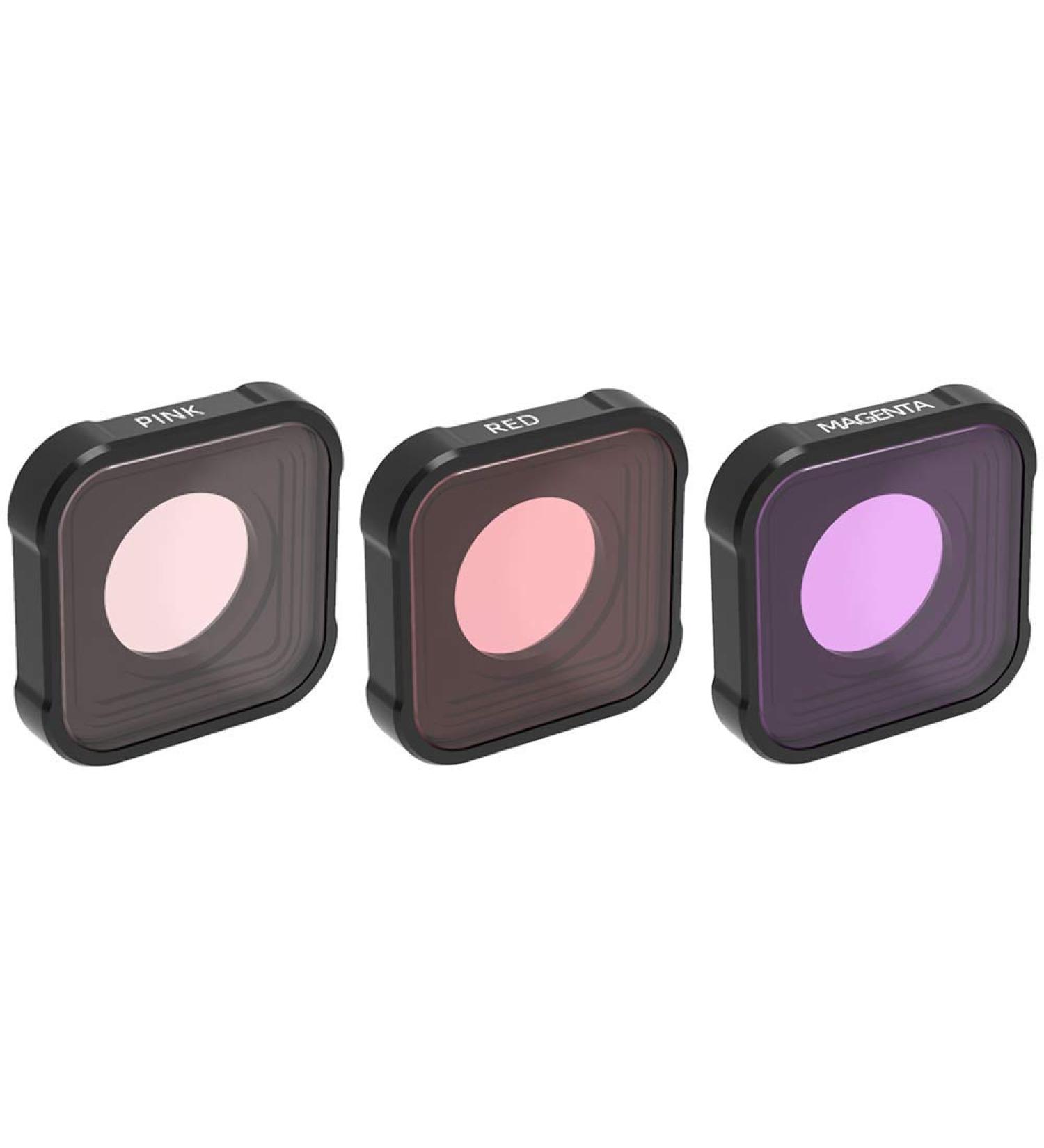 QKOO Underwater Diving Filter for GoPro Hero 11/10/9 Black - Red/Pink/Magenta | Easy Replacement Lens - Buy Online on GoSupps.com