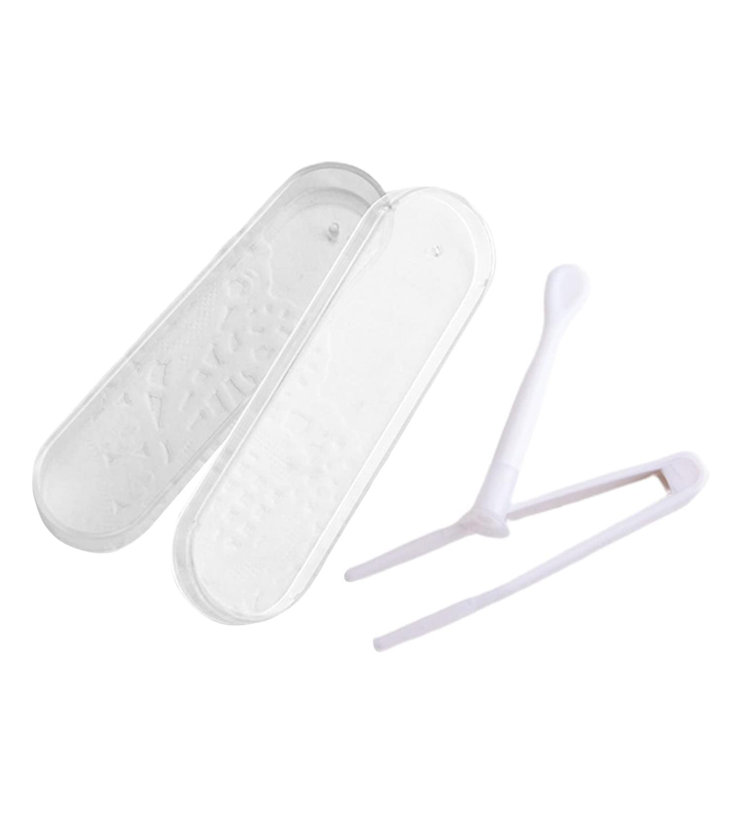 Tainrunse Contact Lens Container with Tweezers & Clip - White | Plastic Cosmetic Accessories for Safe Storage - Buy Online on GoSupps.com