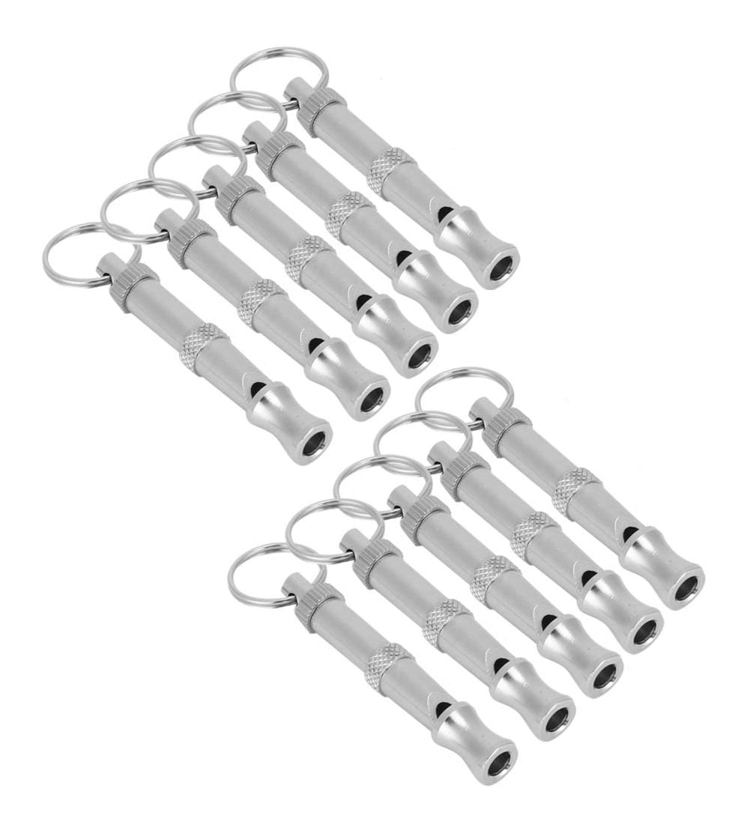 Premium Pet Training Pipe - 10 Adjustable Stainless Steel Dog Whistles | Stop Barking with Sound Waves | Multi-Function Keychain - Buy Online on GoSupps.com