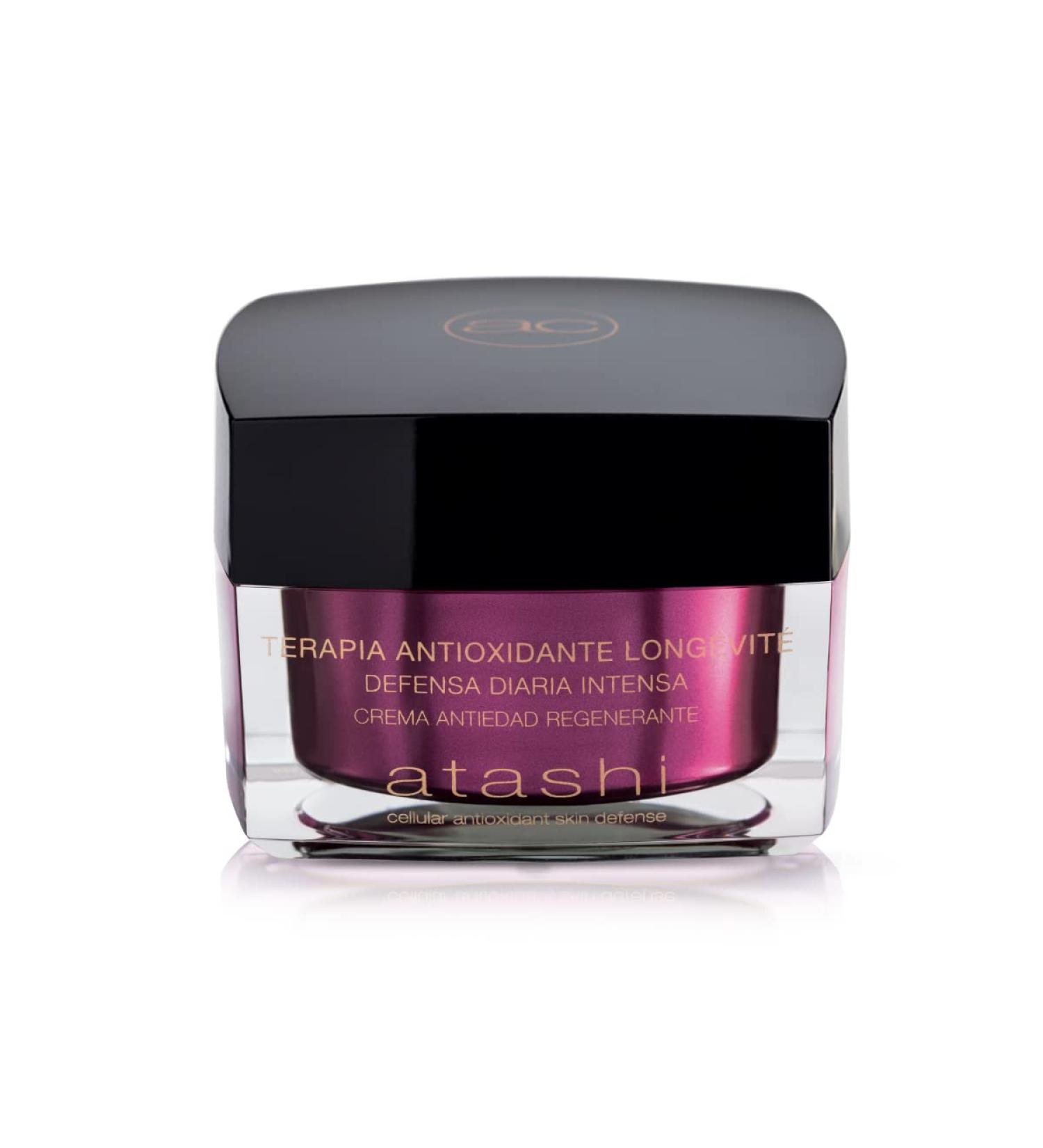 atashi Antioxidant | Anti-Ageing Night Cream | Reduces Wrinkles Firms Moisturizes Protects and Brightens Skin | With Hyaluronic Acid and Vitamins C E and CoQ10 | All Skin Types | 50ml - Buy Online on GoSupps.com