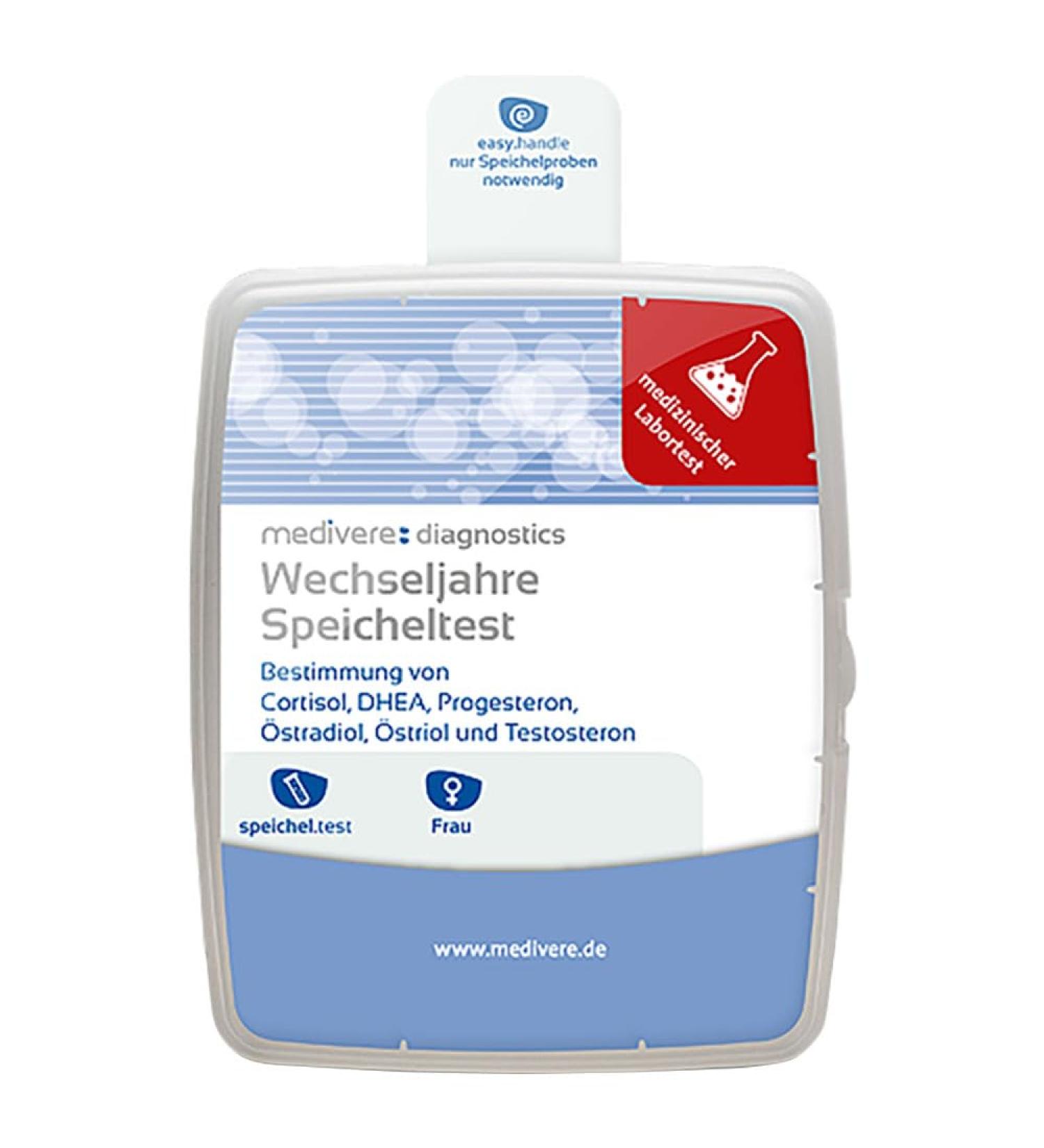 Medive Menopause Saliva Test - Accurate Home Hormone Test for Cortisol DHEA Estradiol Estriol Progesterone & Testosterone - Buy Now - Buy Online on GoSupps.com
