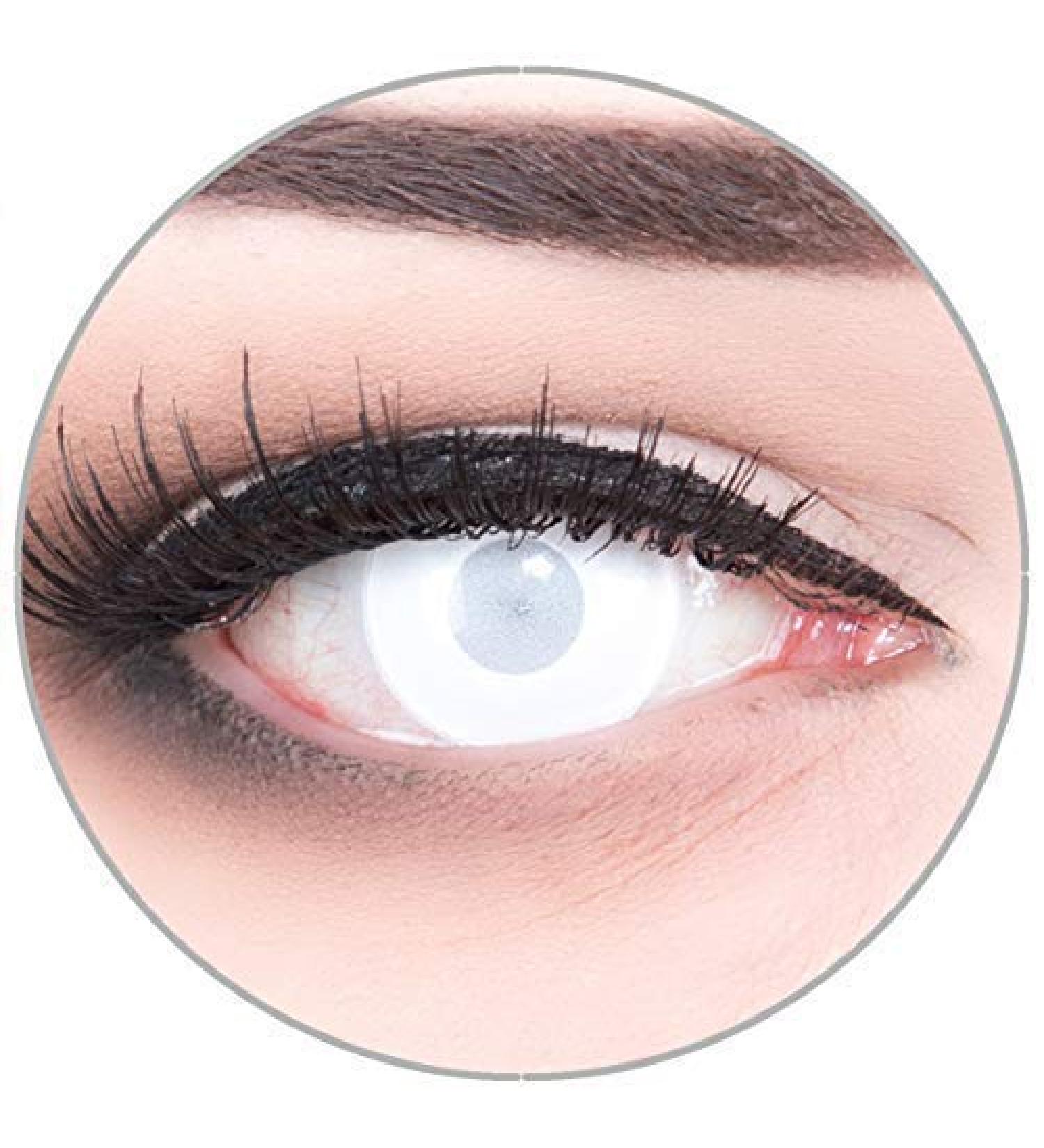 Funnylene Blind White Colored Contact Lenses - Zombie 2-Pack Soft Monthly Lenses for Halloween & Carnival - Buy Online on GoSupps.com