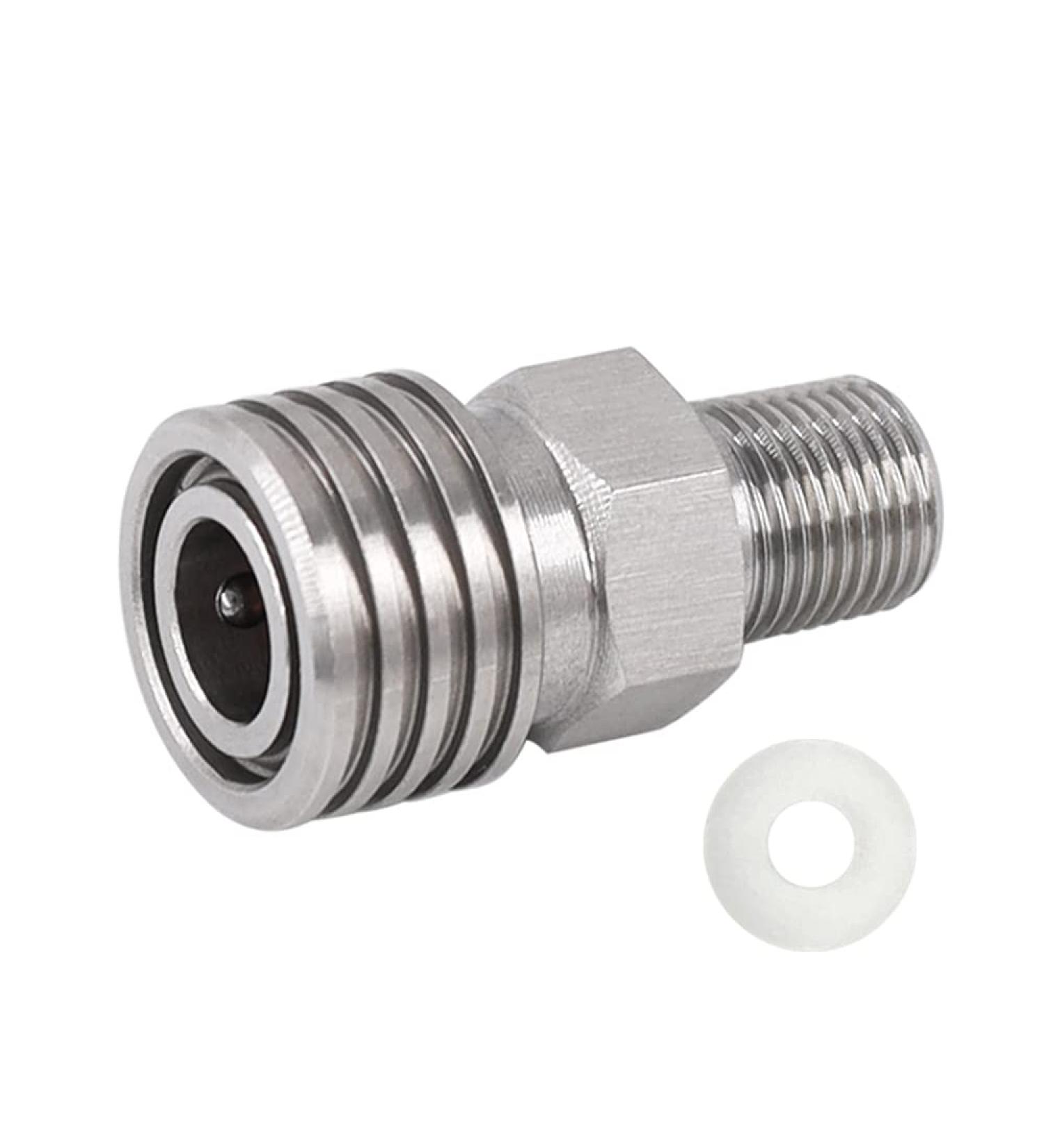 HMKUGO Male Thread to 8MM Female Quick-Disconnect Stainless Steel Adapter w/ O-Ring for PCP Paintball Charging - Buy Online on GoSupps.com
