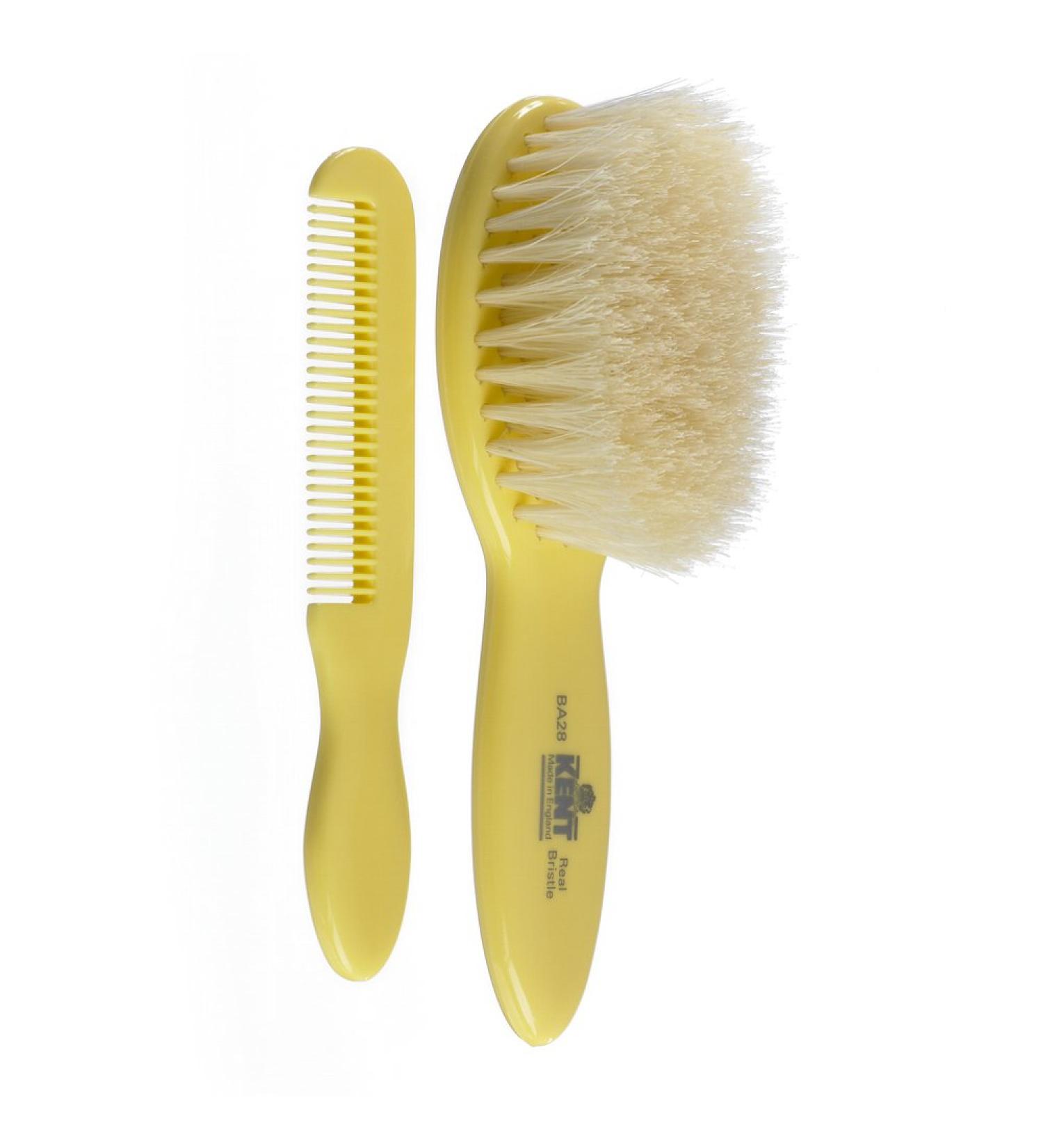 Kent White Bristle Baby Brush and Comb Set - Gentle Care for Baby's Hair - Buy Online on GoSupps.com