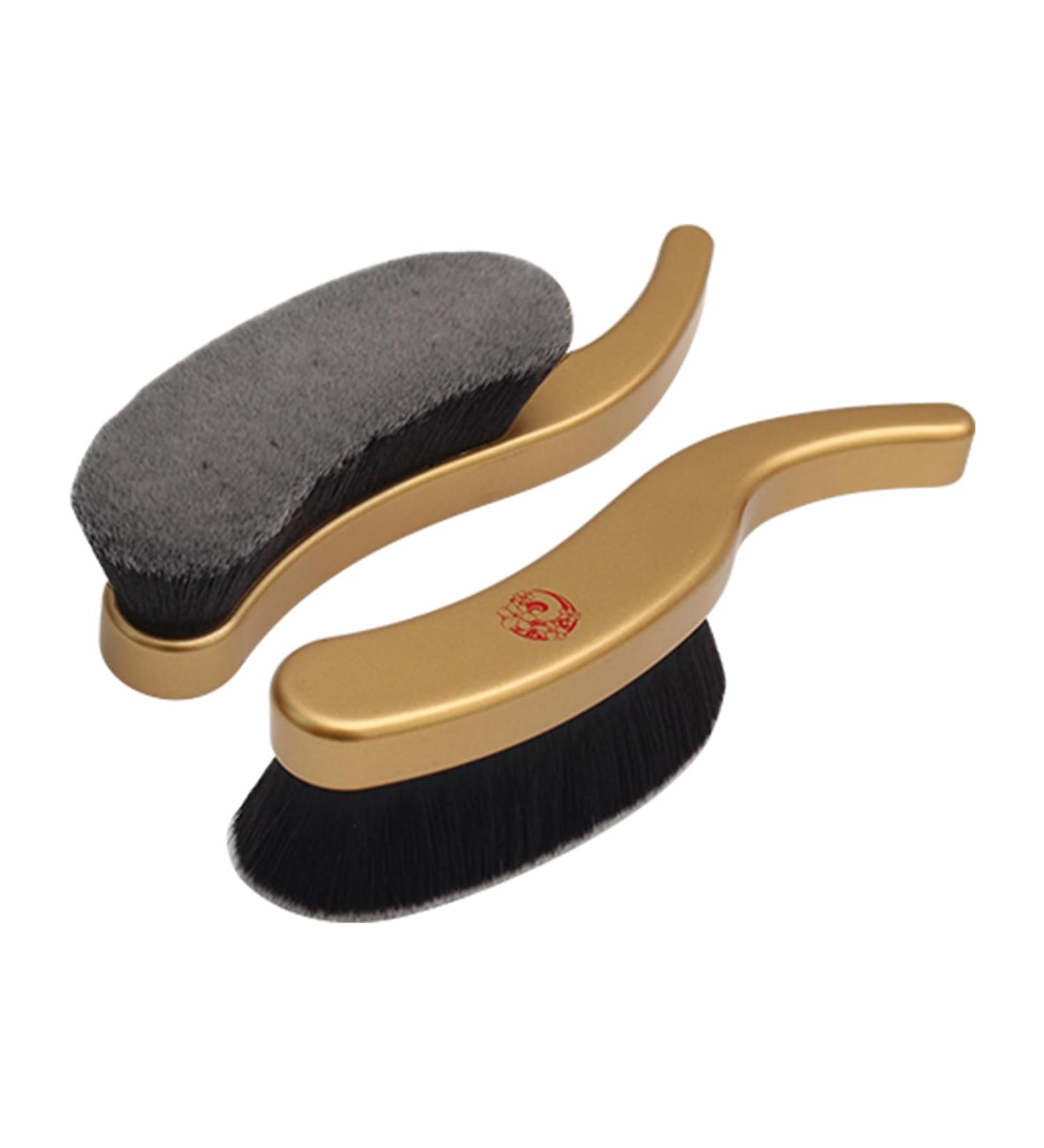 ENERGY Large Flat Kabuki Brush - Vegan Synthetic Foundation Brush for Liquid & Cream Makeup - Perfect for Blending & Buffing - Long Gold Aluminum Handle - Buy Online on GoSupps.com