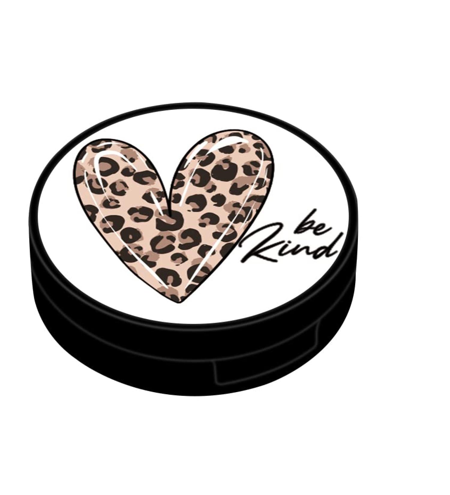 Savosang Leopard Design Contact case Personalized Contact Box Reisekit Servant Contact Cover With Mirror Pinche Removing Tool Solution Bottle Black Savosang-2022