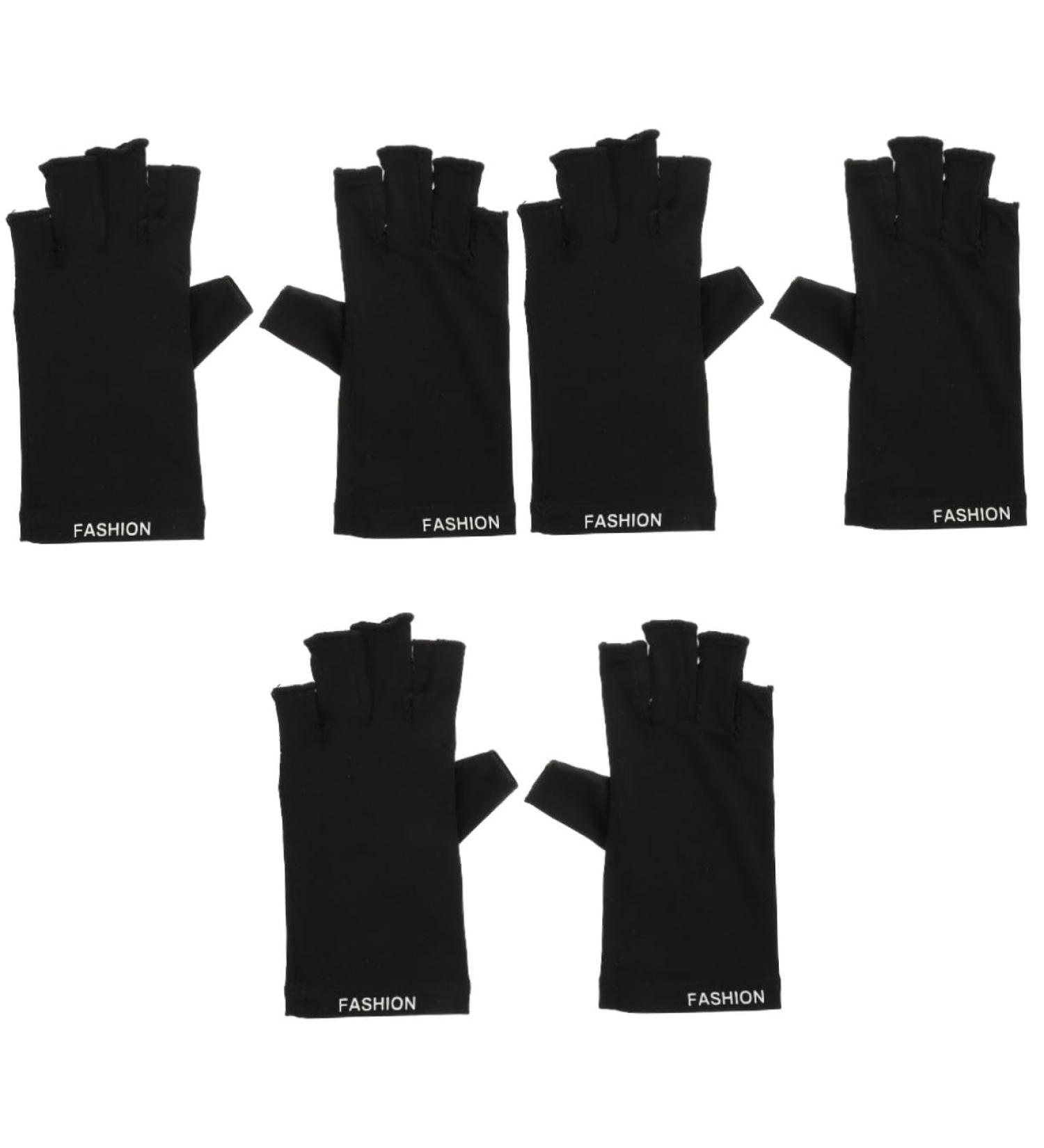 Healeved 3 Pairs Nail Protection Gloves Uv Shield Mittens Manicure Fingerless Gloves Manicure Gloves Protective Gloves Sun Protection Gloves Lamp Hand Covers Anti-uv Protector Nylon Miss - Buy Online on GoSupps.com