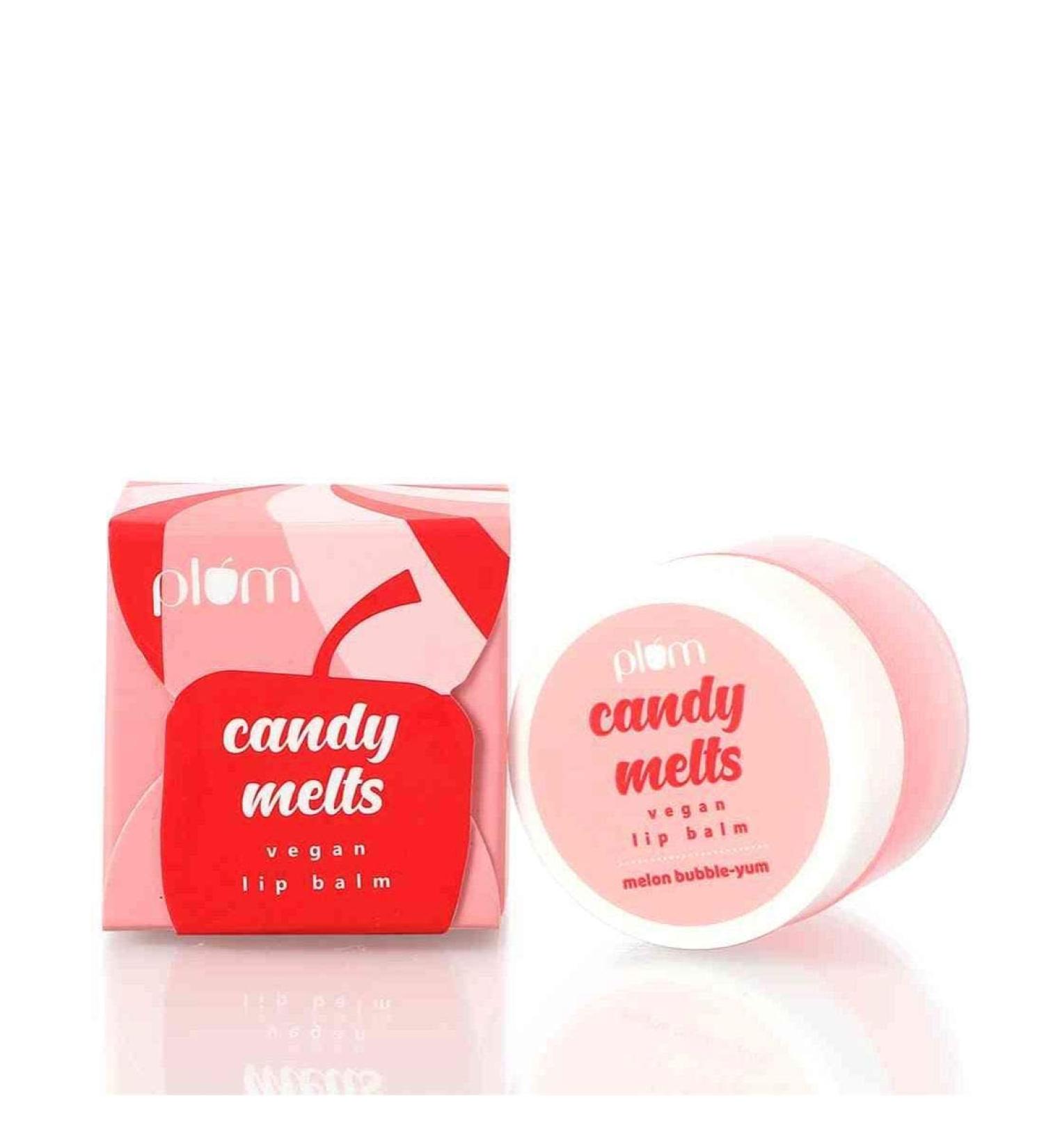 Candy Melts Vegan Lip Balm - Melon Bubble-yum | Natural UV Protection & Moisturization | 100% Cruelty Free | 12g - Buy Online on GoSupps.com