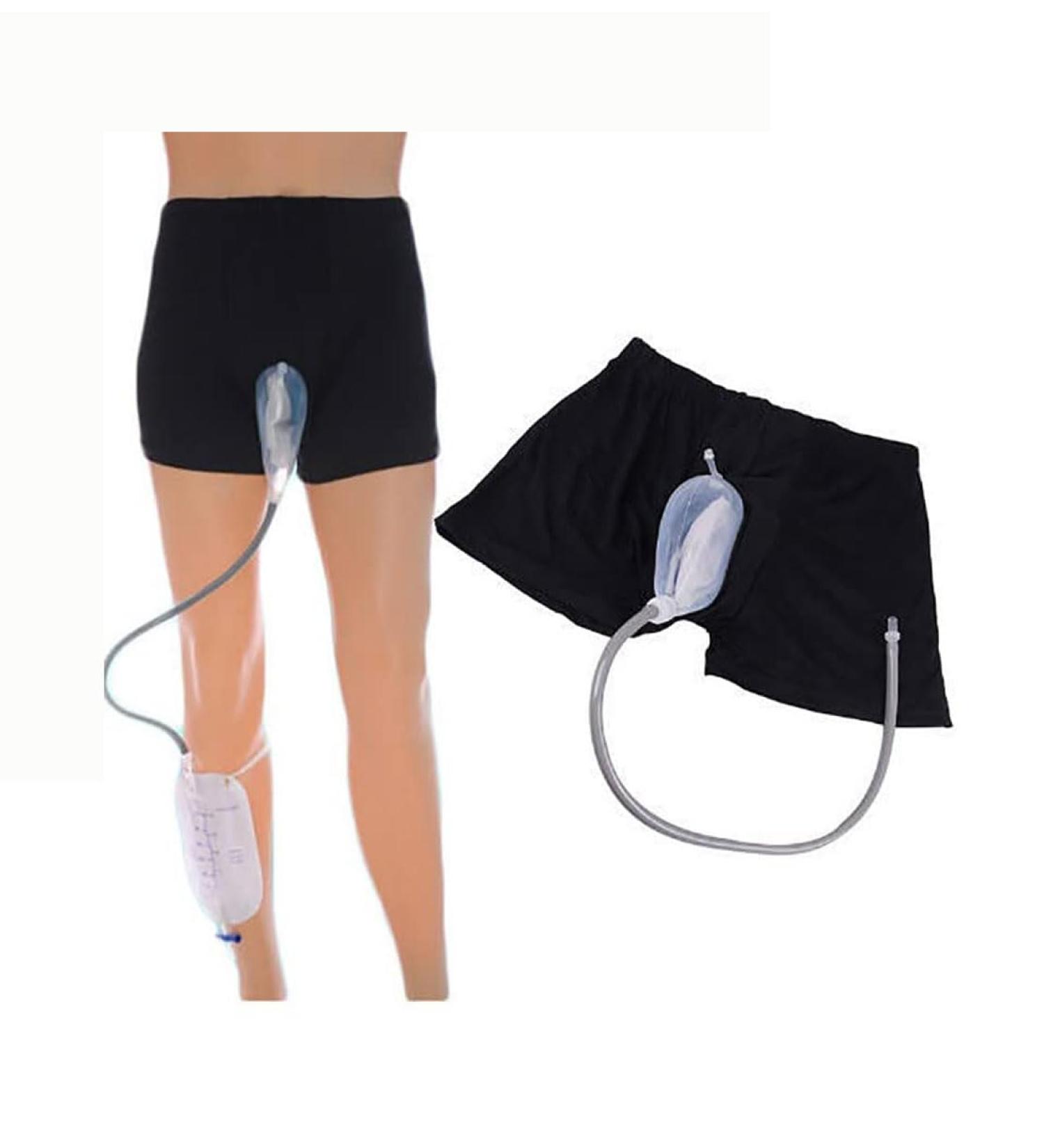 Wearable Urine Bag Male Urinal Bag Reusable Portable Tube Urine Leg Bag Incontinence Pants Pee Holder for Men Elder L Large - Buy Online on GoSupps.com