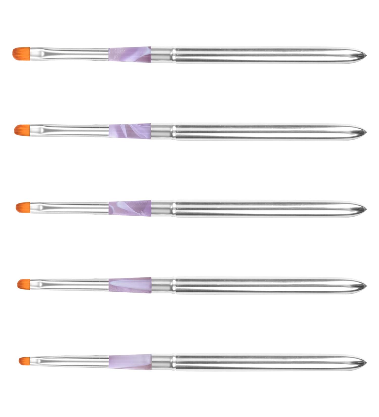 5-Piece Nail Design Brush Set - UV Gel & Acrylic Brushes for Professional Nail Art & Manicure Accessories - Buy Online on GoSupps.com