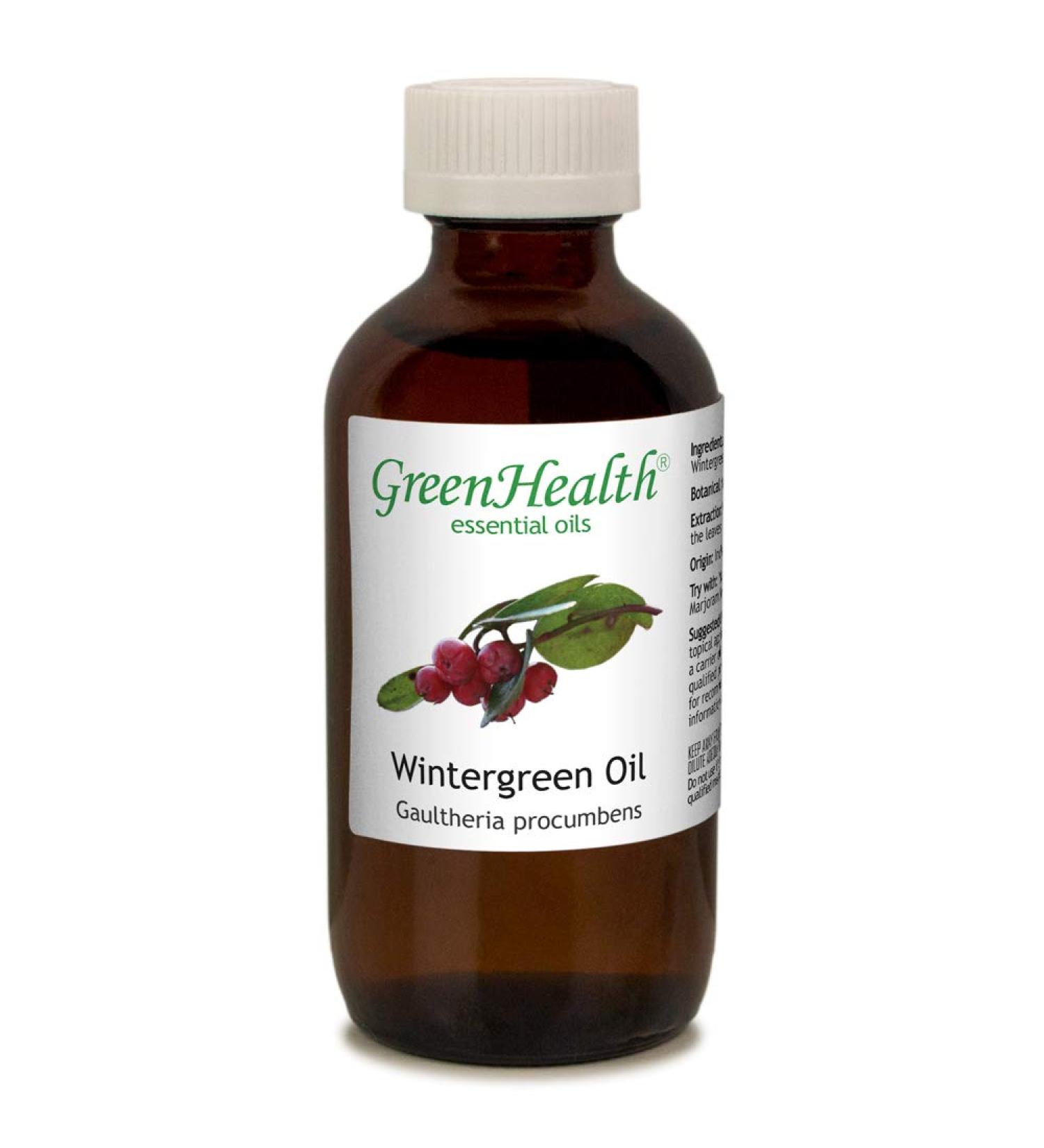Wintergreen Essential Oil 100% Pure & Natural - 4oz | Child Resistant Cap | International Shipping - Buy Online on GoSupps.com