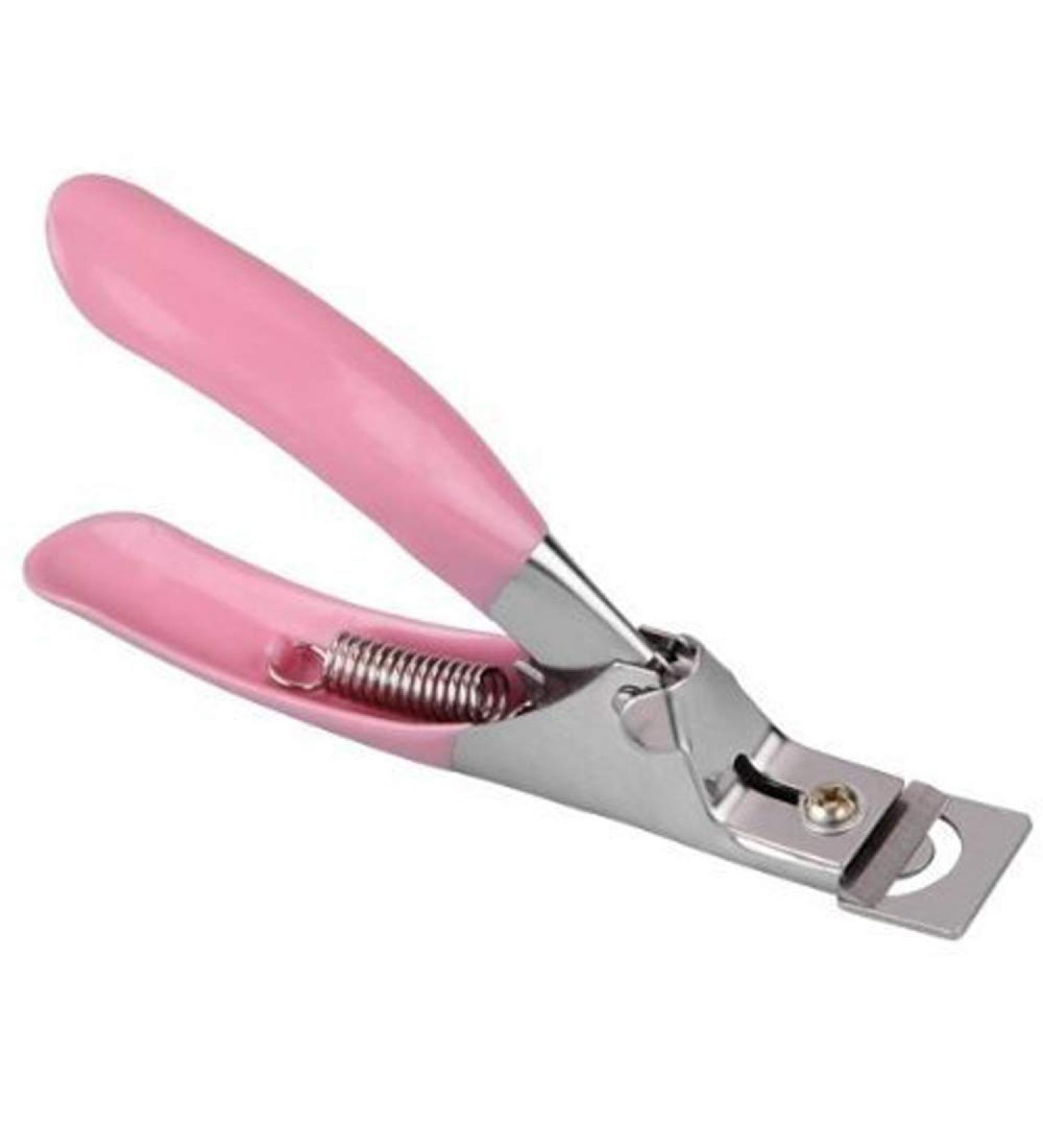 50 Pcs Pink Nail Clipper Manicure Tool Acrylic Gel False Nail Clipper Edge Cutter Tips Nail Professional White French False Nails