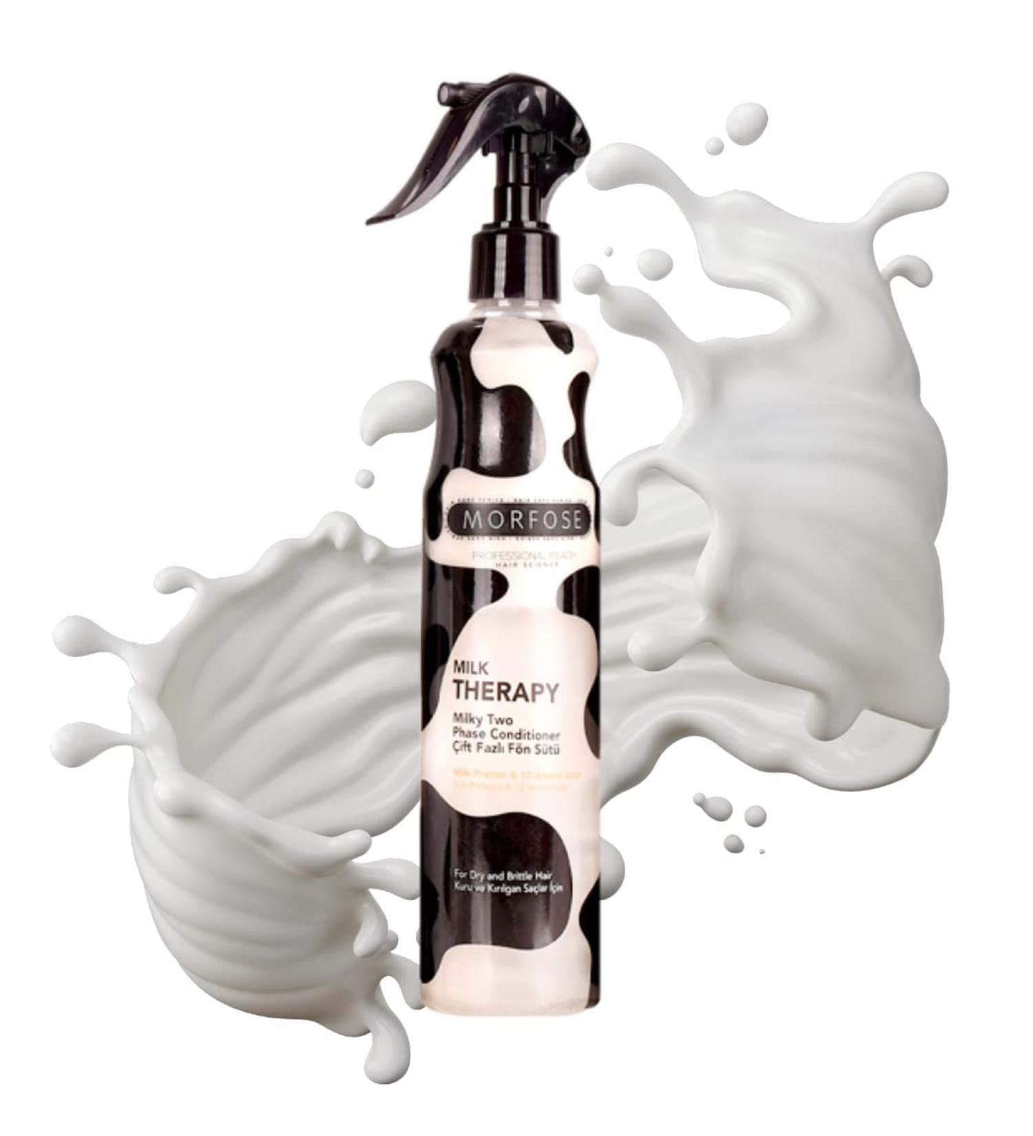 Morfose Milk Therapy Spray - Leave in Conditioner & Heat Protectant for Dry, Damaged & Curly Hair - Buy Online on GoSupps.com