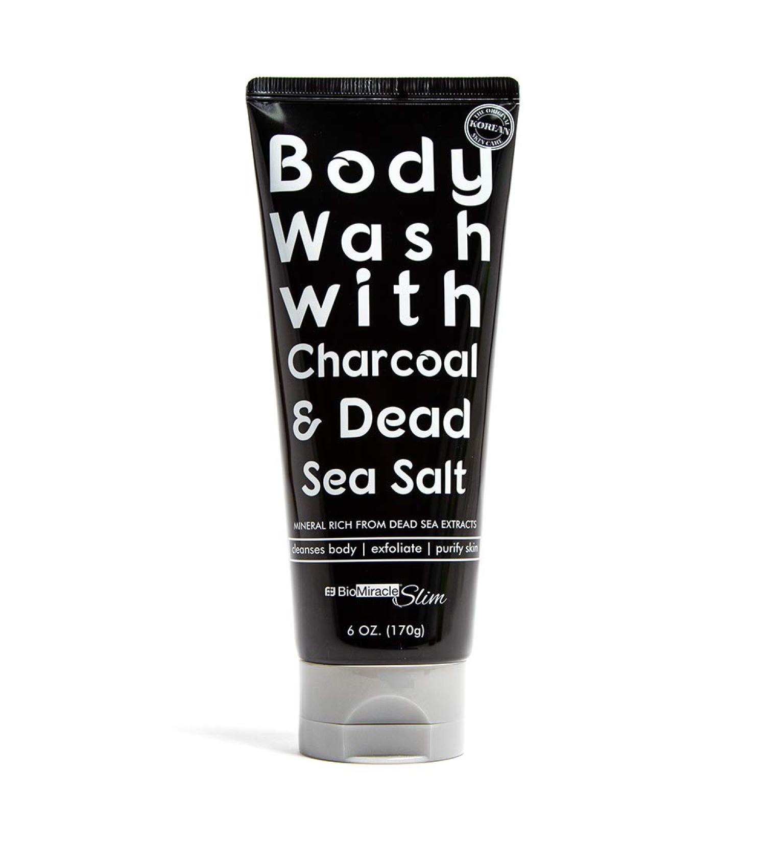 BioMiracle Body Wash with Charcoal & Dead Sea Salt Exfoliating Body Scrub Body Wash For Beauty For All Skin Types