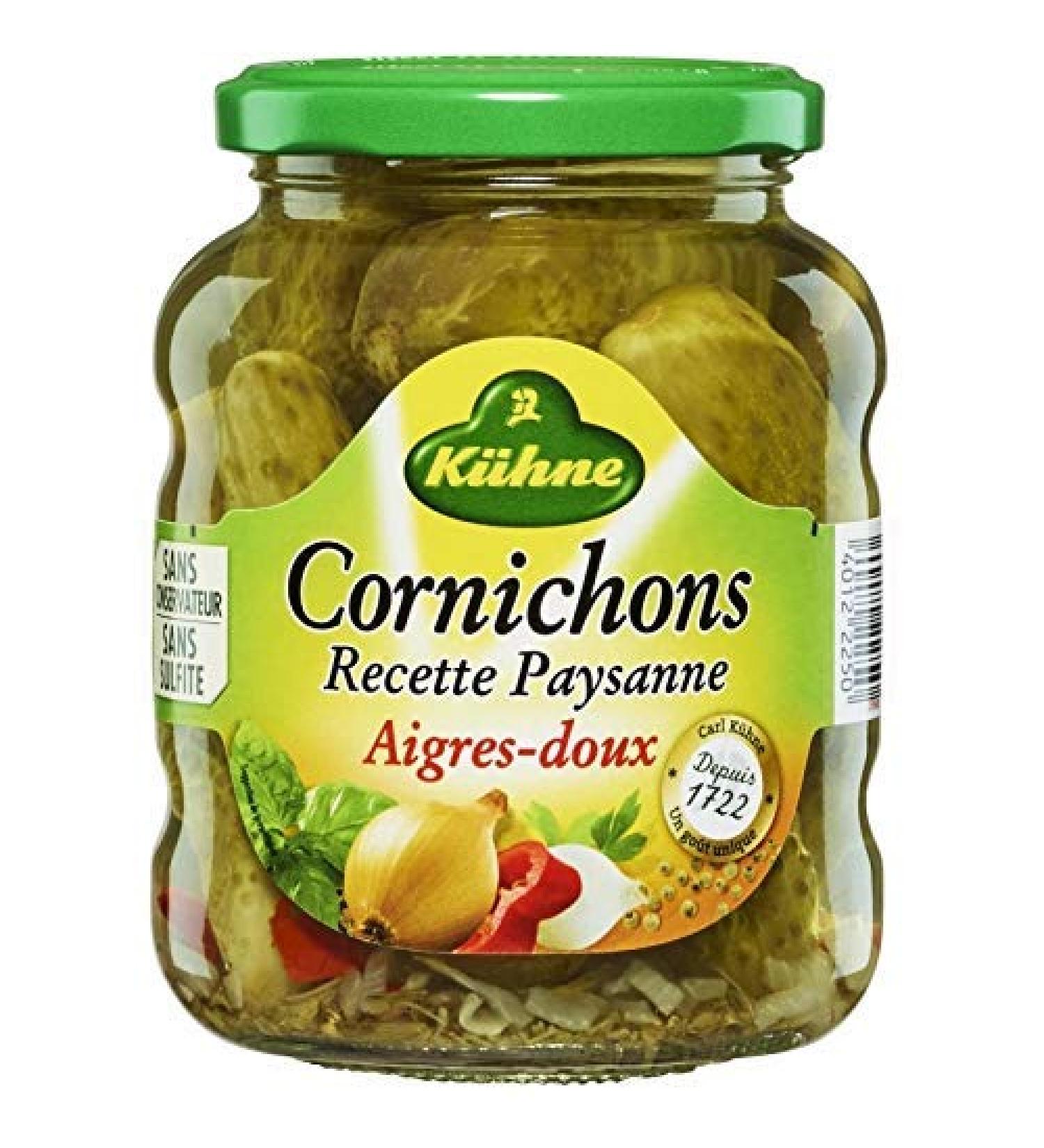 KUHNE - Sweet and Sour Country Gherkins 185 G - Pack of 2 - best offer