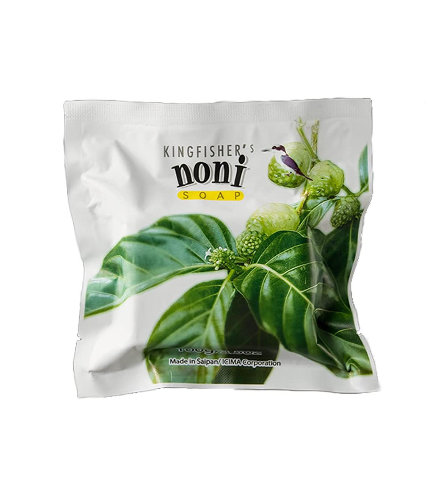 Buy Kingfisher Noni Soap - 100% Natural Handmade Cleanser for All Skin Types | Nourishing Noni Oil & Extract | 100g - Buy Online on GoSupps.com