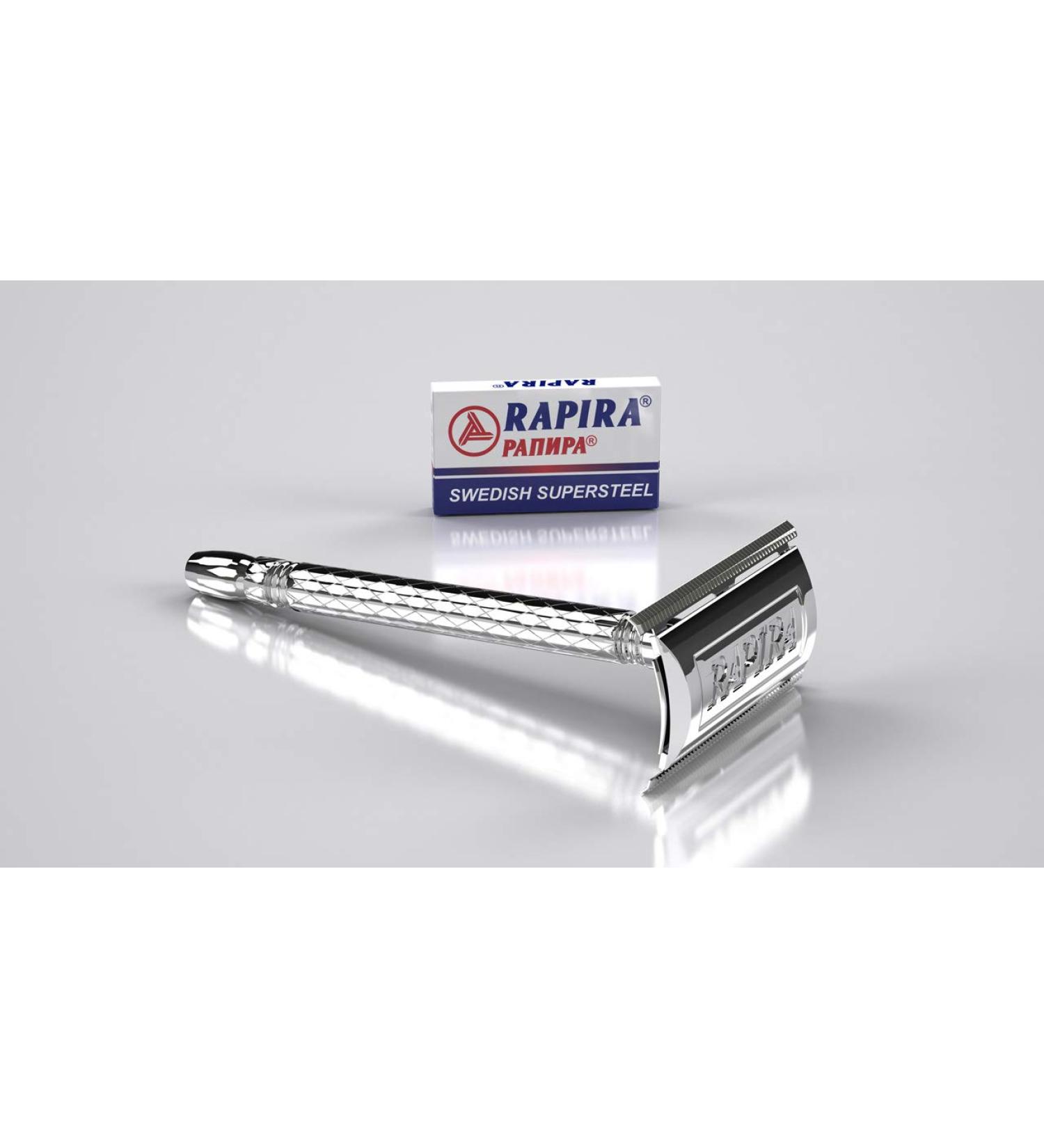 Buy Swedish Rapira Shaving Set - Premium Razor & 5 Blades for a Smooth Shave | International Shipping Available - Buy Online on GoSupps.com