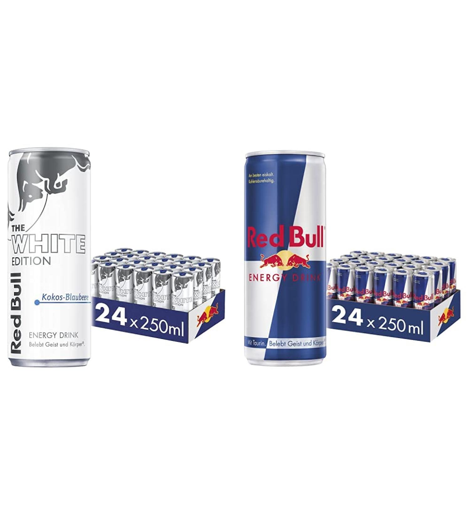 Buy Energy Drink Set: 24x250ml Disposable Doses & Red Bull White Edition - International Shipping Available - Buy Online on GoSupps.com
