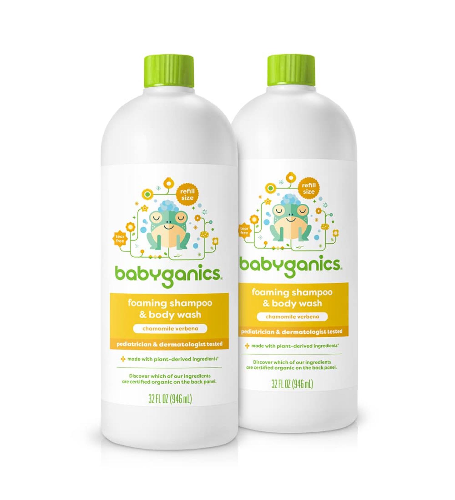 Babyganics Chamomile Verbena Shampoo and Body Wash Refill - 32 Fl Oz (Pack of 2) - Buy Online on GoSupps.com