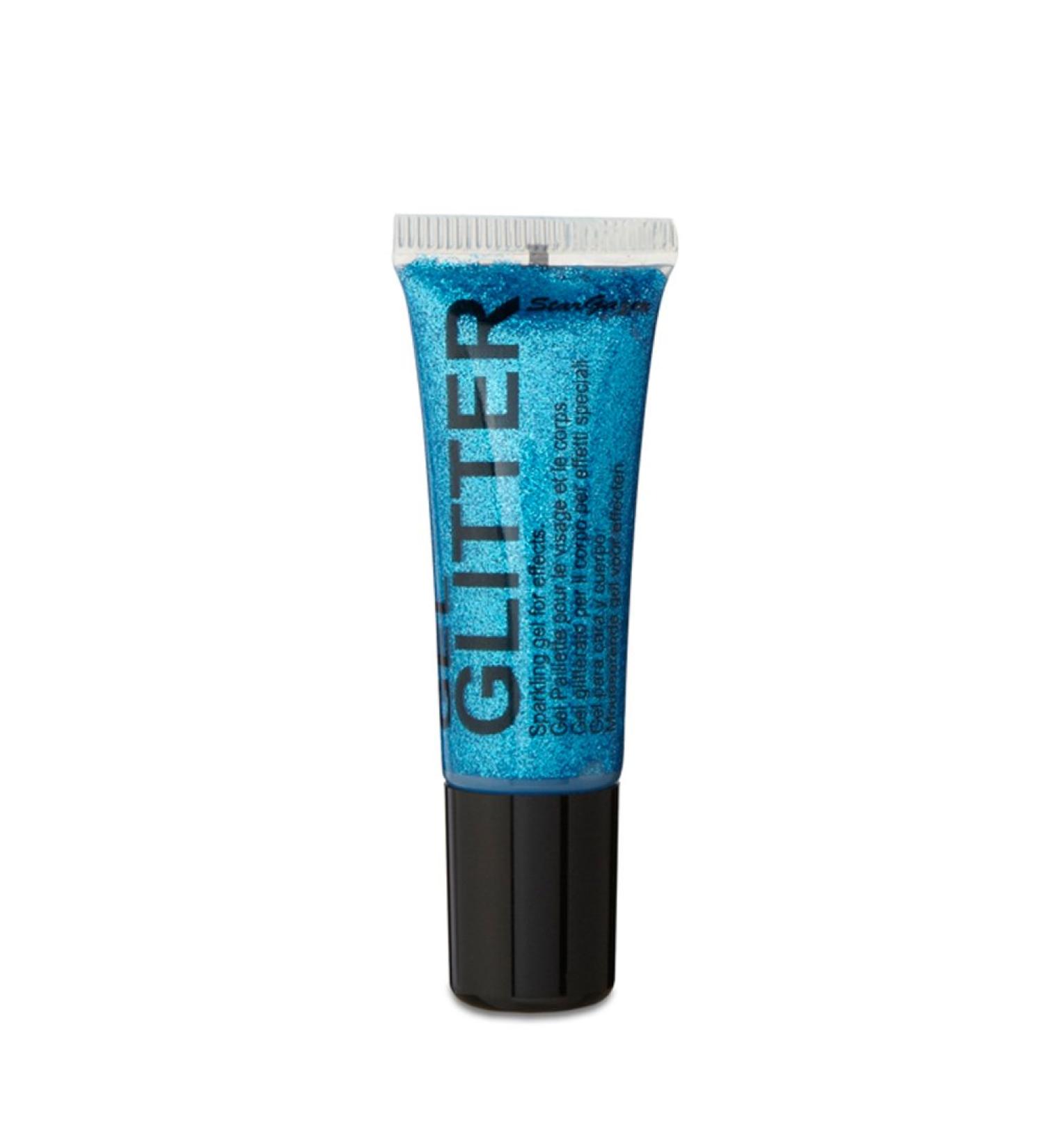 Gel Glitter Blue. Sparkling Glitter for your face & body with fine nib applicator