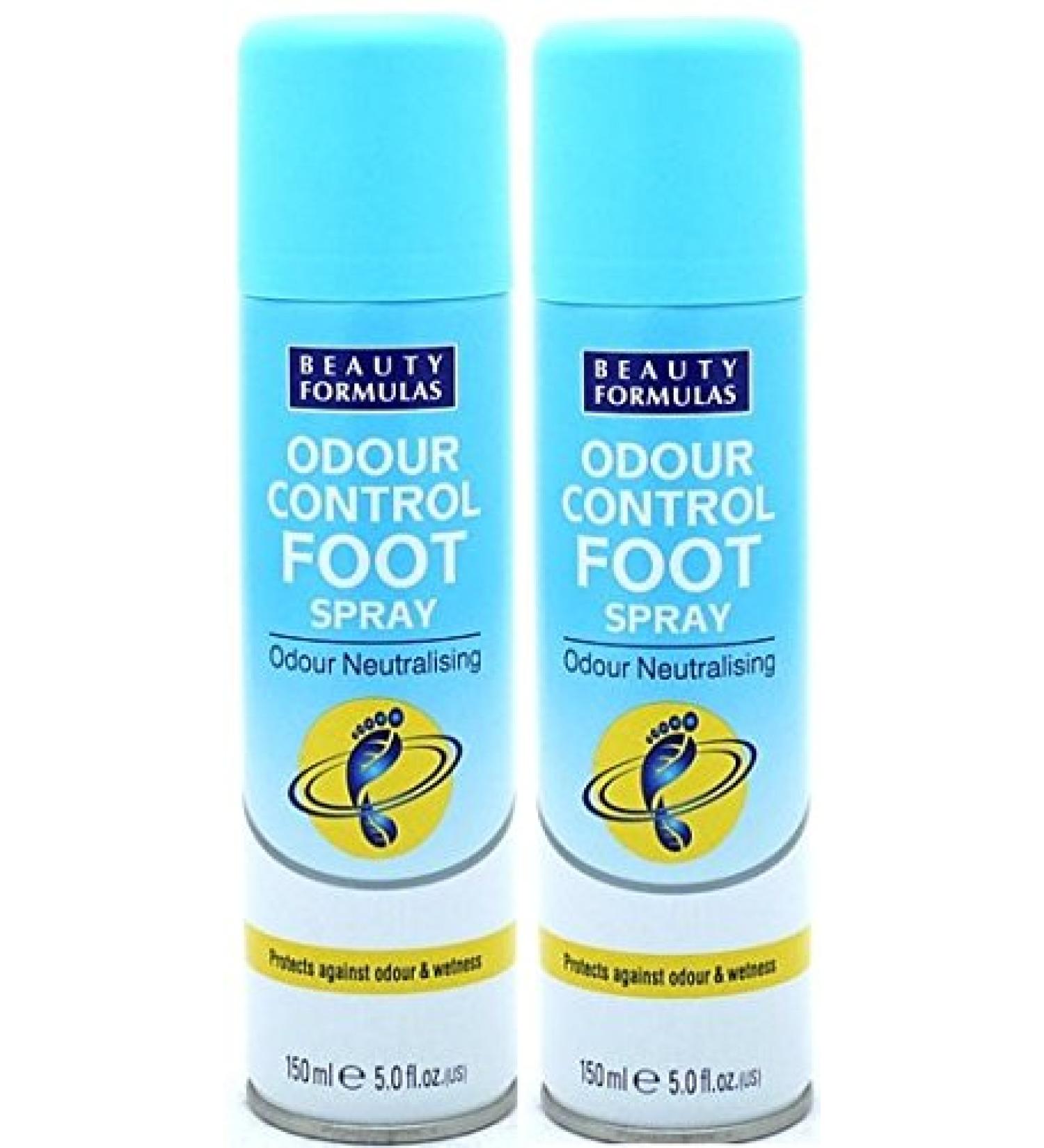 x2 Beauty Formulas Feet Care Odour Control Foot Spray 150ml