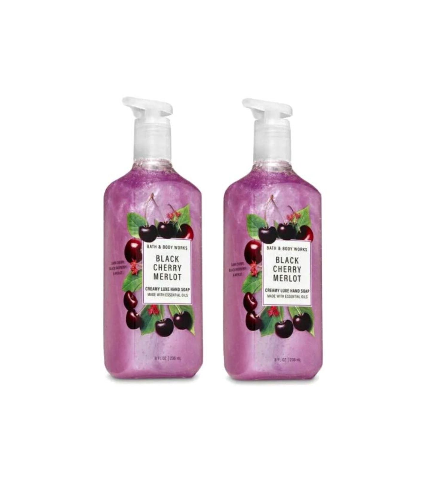 Bath and Body Works Black Cherry Merlot Hand Soap 8 Fl Oz - Pack of 2 - Buy Online on GoSupps.com
