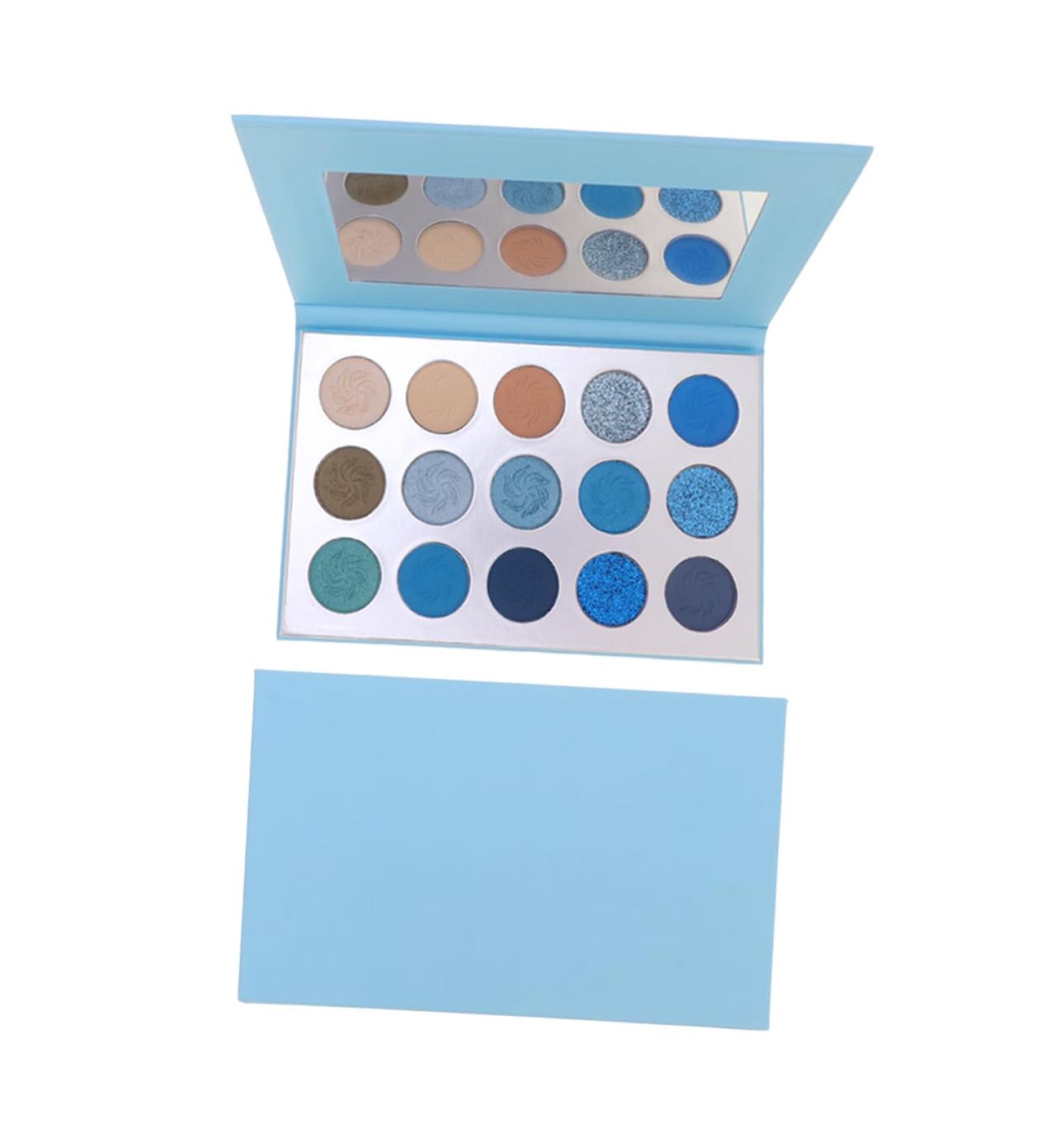 WOONEKY 15 Eyeshadow Palette Eye Shadow Eyeshadow Compact Colorful Eyeshadow Makeup Palette Blue - Buy Online on GoSupps.com