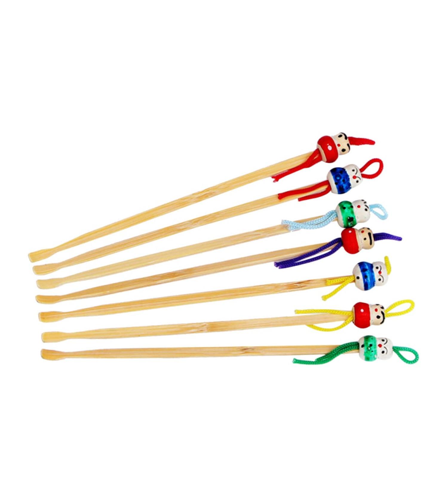 12pcs Healeved Wooden Ear Pick Set - Stainless Steel Earwax Remover Tools - Buy Online on GoSupps.com