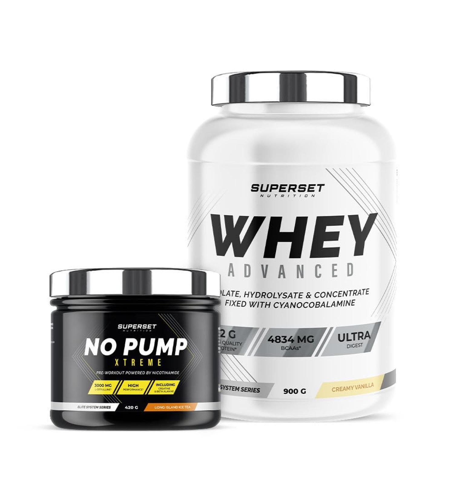 Superset Nutrition Fitness energieprogramma 100 Whey Protein Advanced 900g Creamy Vanilla No Pump Xtreme Long Island Icetea - Buy Online on GoSupps.com