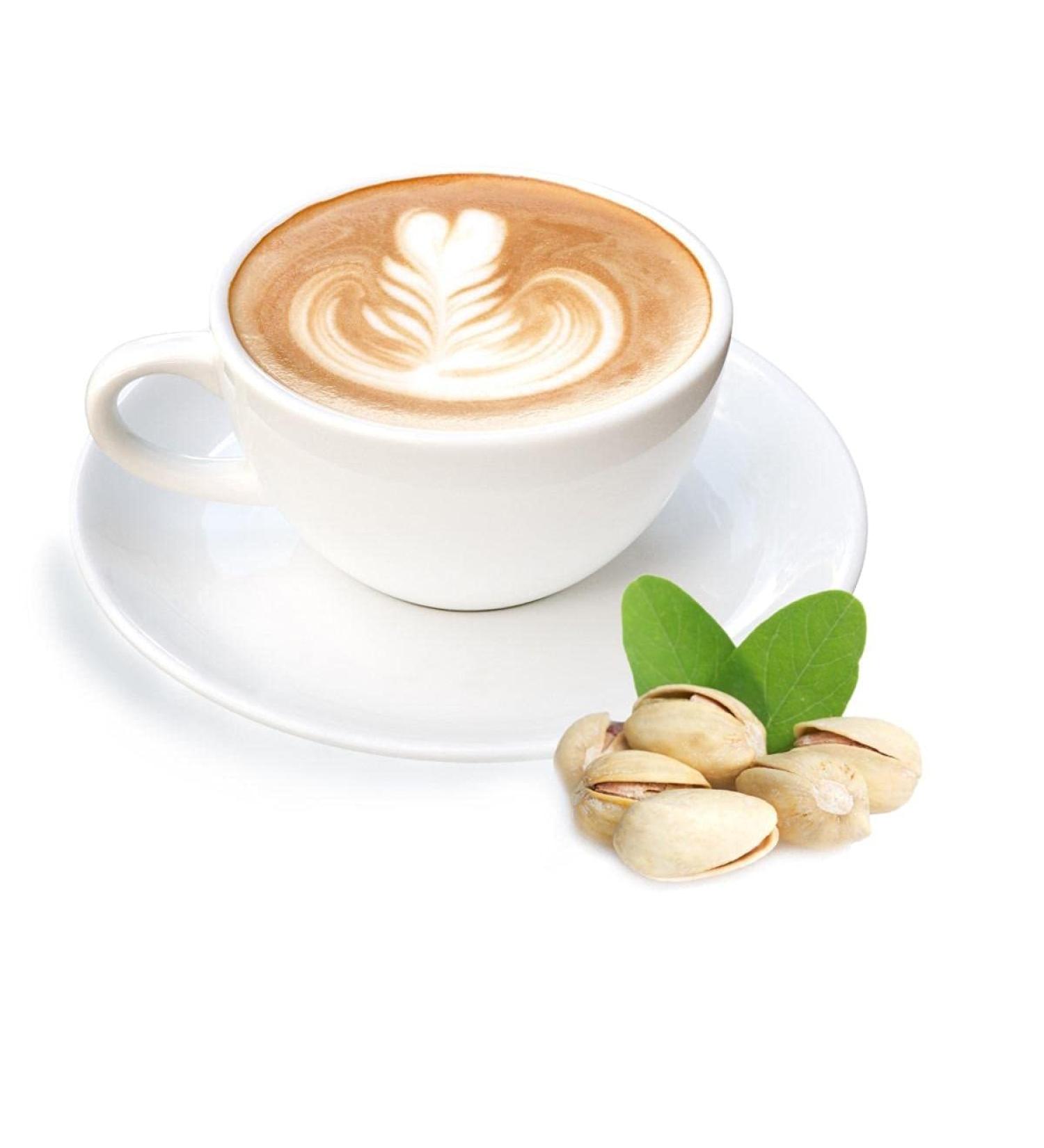 Cinesso Cappuccino with Pistachio Flavour Cappuccino Drink Powder from Soluble Bean Coffee Creamy Delicate (500g)