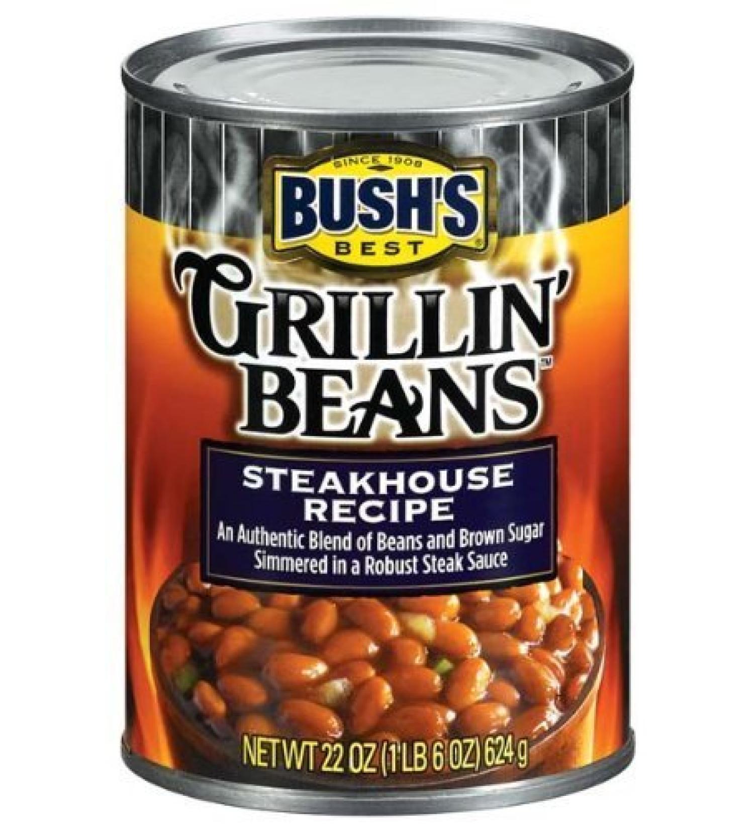 Bushs Best Grillin Beans Steakhouse Recipe 22 Oz. (Pack of 3) by Bush