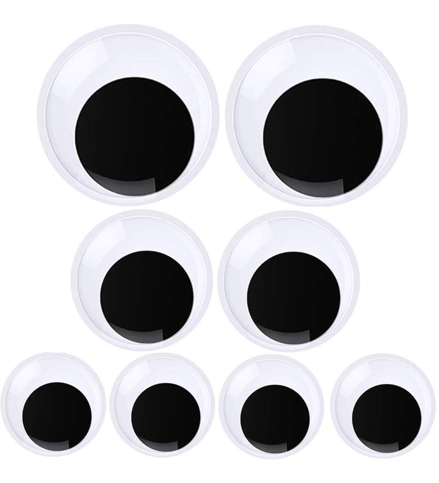 Giant Wiggle Googly Eyes Set - Self Adhesive Black Plastic Eyes for Crafts - 2, 3, 4 - Pack of 8 - Buy Online on GoSupps.com