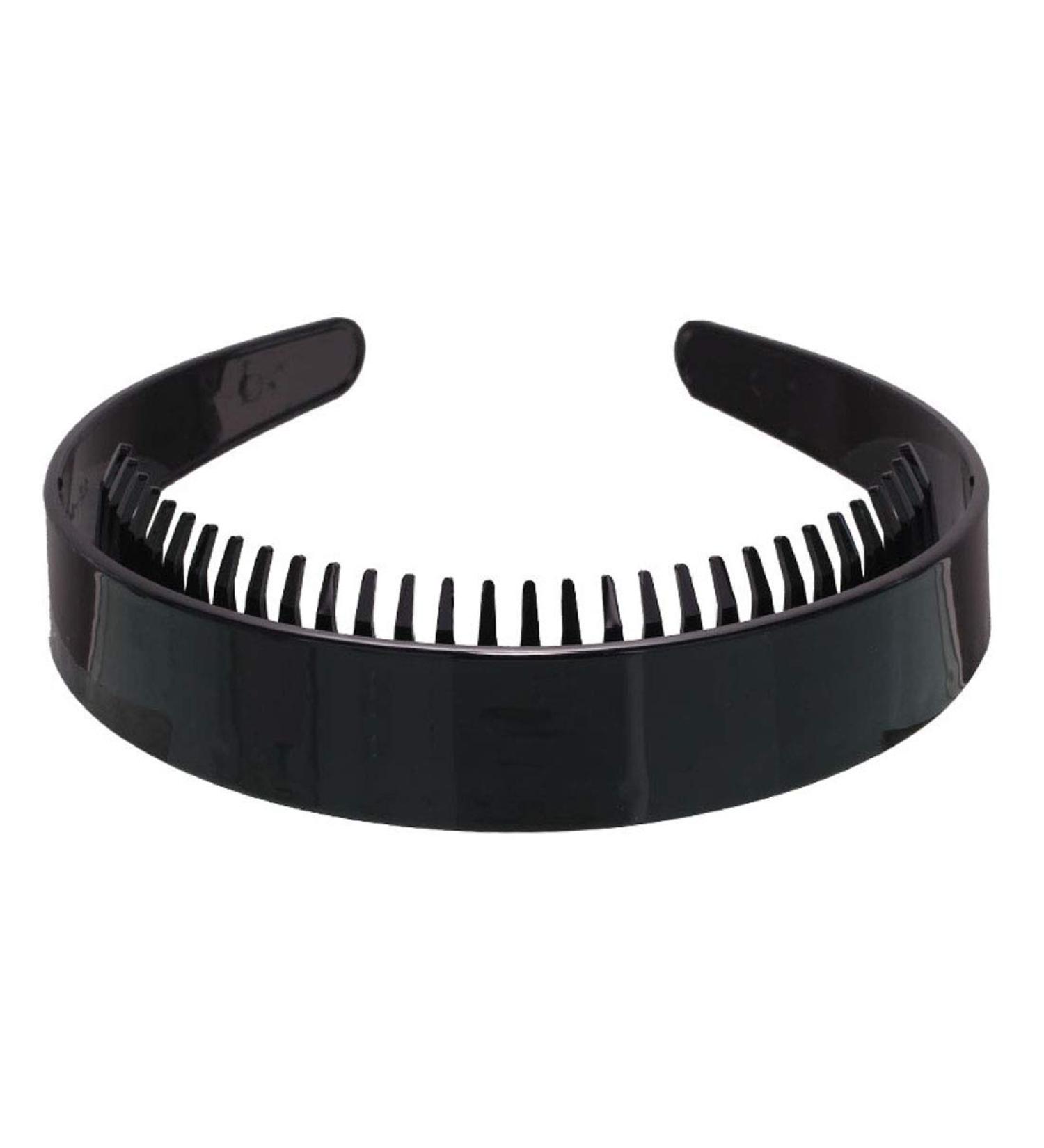 2PCS 1 Inch Black Plastic Headbands with Teeth - DIY Hair Hoop for Women & Men - Buy Online on GoSupps.com