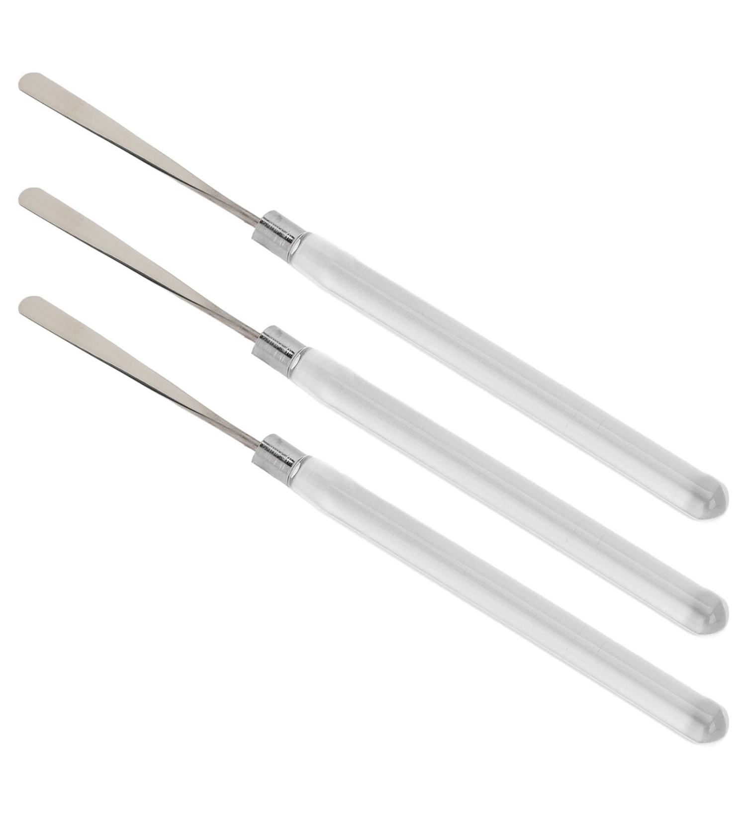 Makeup Spatula Stainless Steel Easy Clean 3 Pieces Nail Gel Spatula for Color Mixing for Nail Art - Buy Online on GoSupps.com