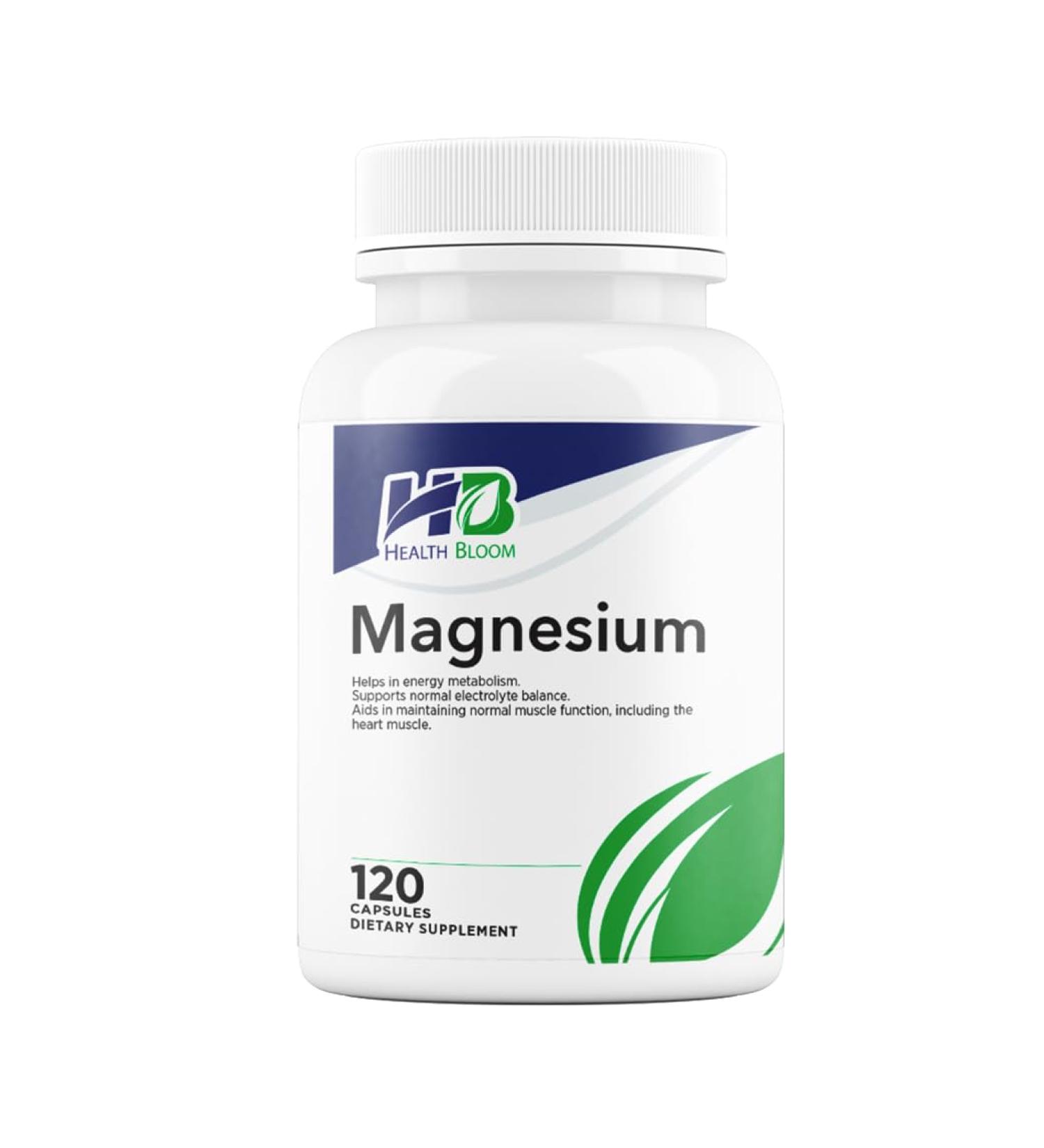 Magnesium | 120 Capsules | Health Bloom | Vitamins and Minerals Capsules - Buy Online on GoSupps.com