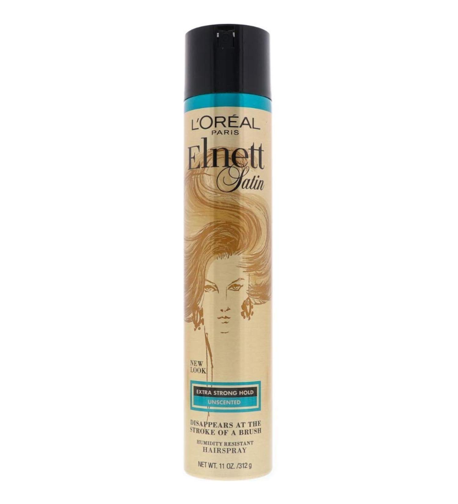 L'Oreal Paris Elnett Satin Hairspray - Extra Strong Hold, Unscented, 11 oz - Buy Online on GoSupps.com