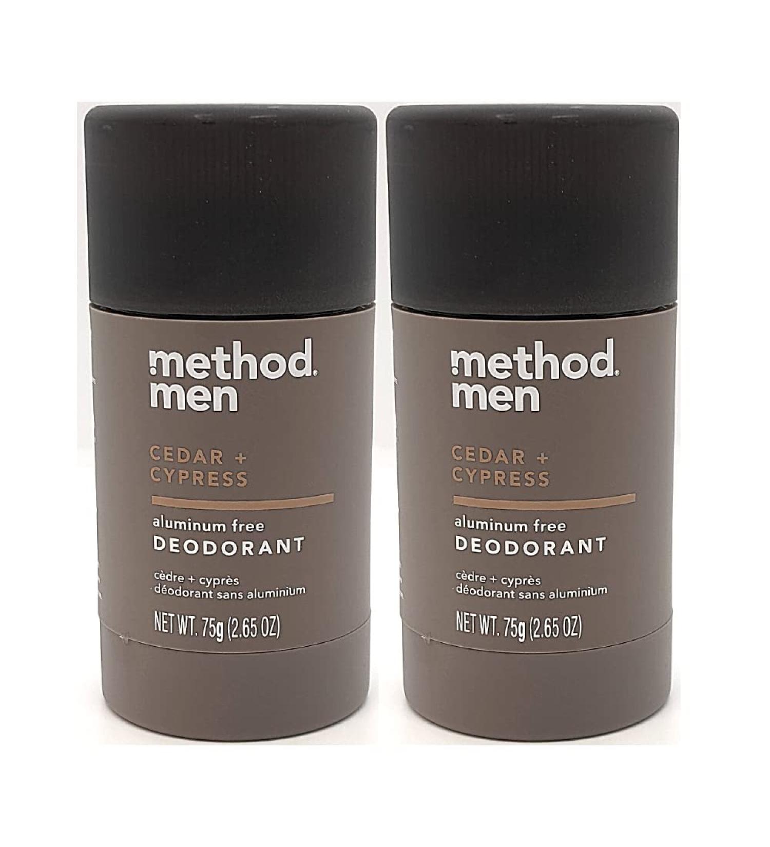 Method Men Deodorant Aluminum Free Cedar & Cypress 2.65 OZ. (2 Pack)