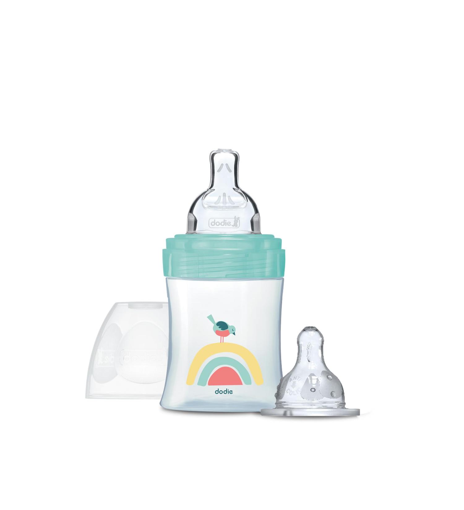 DODIE Special Baby Bottle Flat Teat + Round Teat 150 ml 0-6 Months Flow 1 Green - Buy Online on GoSupps.com
