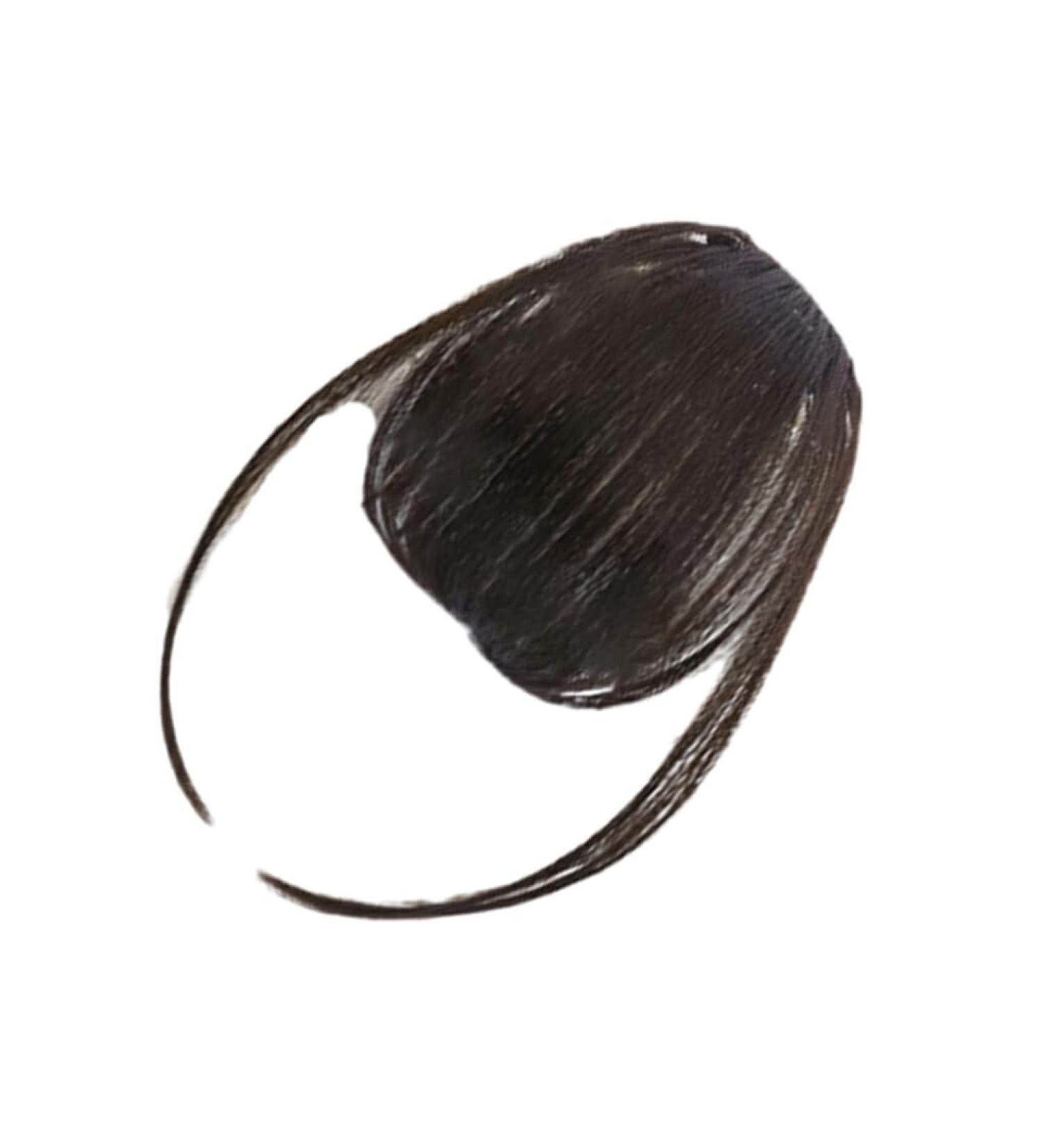 BOKIOESDE Salon-worthy Bangs With These Clip In Hair Extensions Giving Freedom To Rock Bang At Crown Of Head. Bang Effortlessly brownish black - Buy Online on GoSupps.com