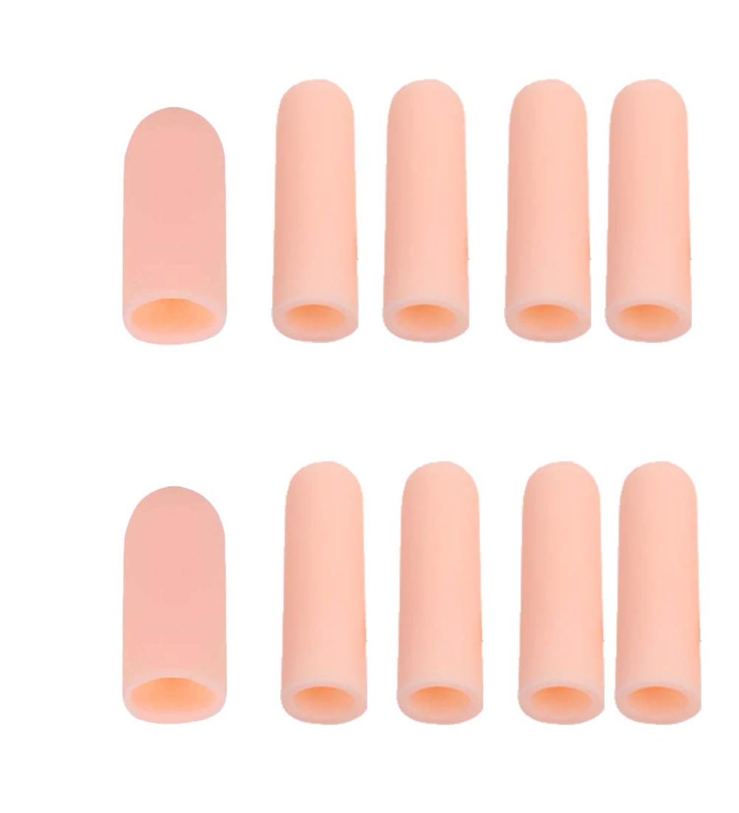 Silicone Finger Protectors (10 Pack) for Women | Gel Finger Cots & Bandages | Pain Relief for Cracked Fingers & Arthritis - Buy Online on GoSupps.com