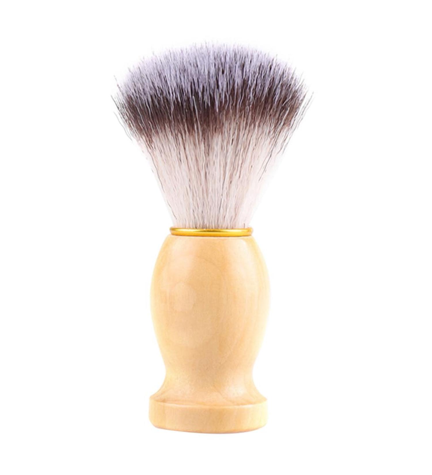 Fomiyes Wooden Handle Razor Brush - Premium Beard Care & Shaving Accessories for Men | Synthetic Fiber Shaving Foam & Grooming Tools - Buy Online on GoSupps.com