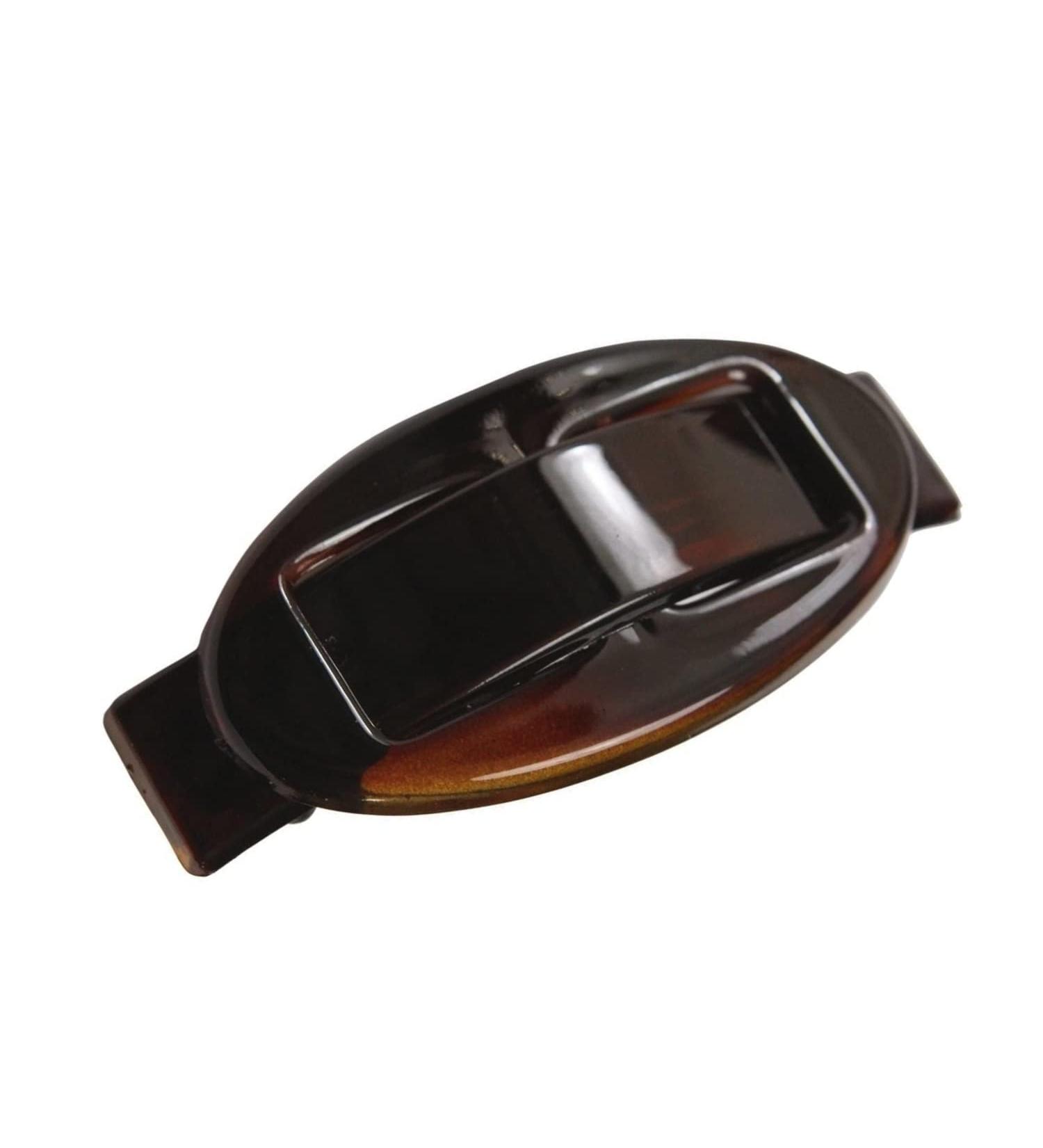 Parcelona French Oval Buckle Celluloid Tortoise Shell Hair Clip Barrette - 3.5 Long - Buy Online on GoSupps.com