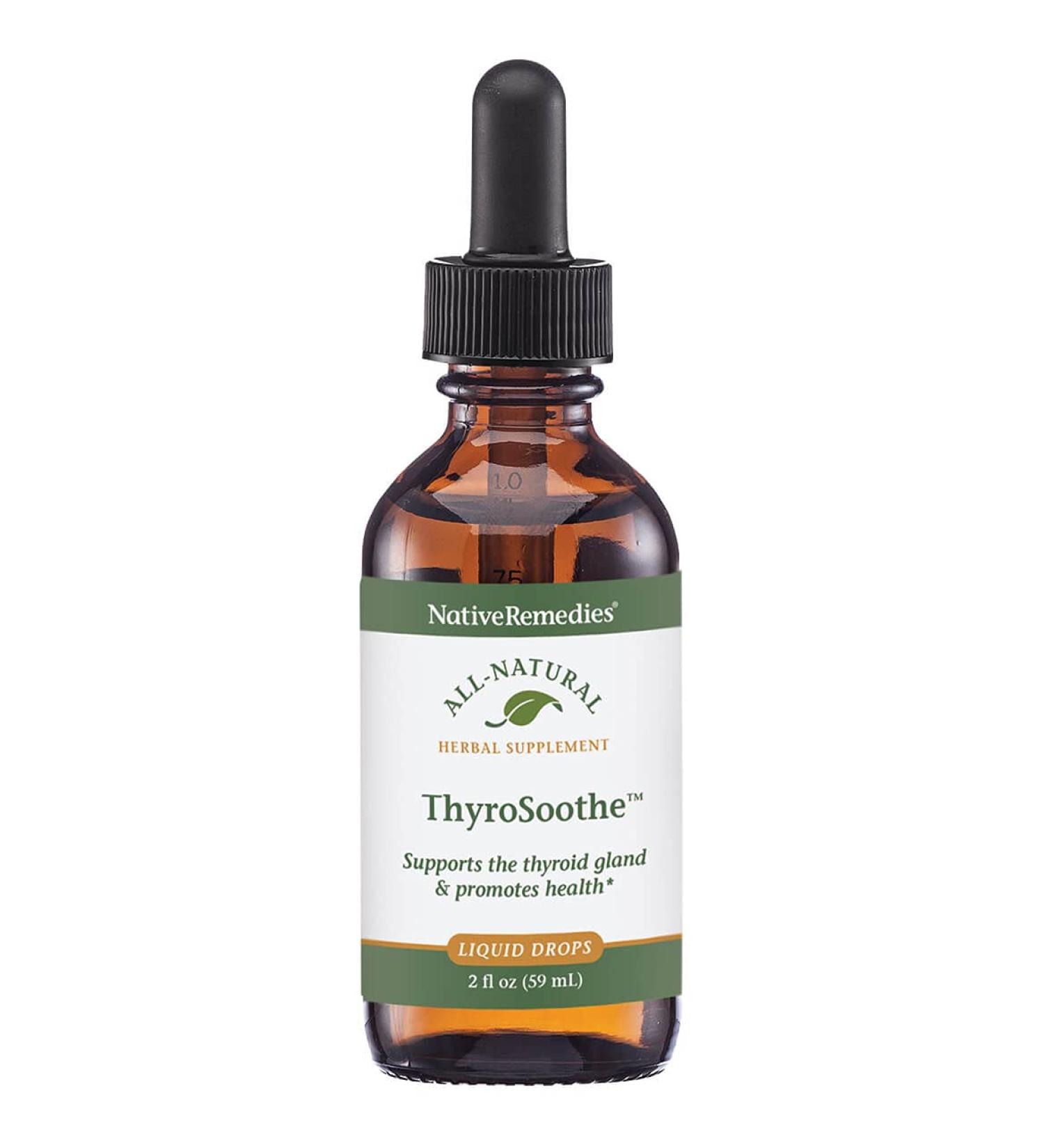 Native Remedies ThyroSoothe Herbal Supplement - Supports Thyroid Gland Health - 59 mL - Buy Online on GoSupps.com