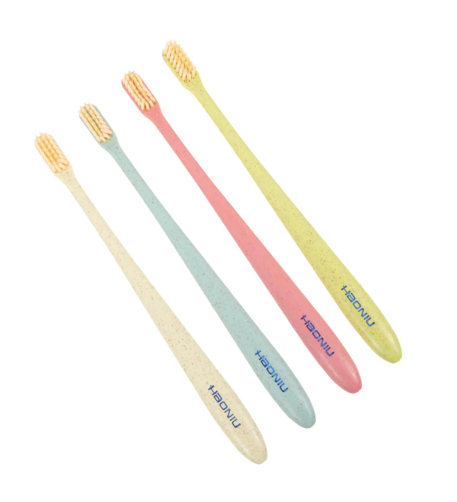 Gatuida Travel Toothbrush Set - 4 Small Head Cotton Brushes for Easy Packing | Plastic Travel-Friendly 1 Pack - Buy Online on GoSupps.com