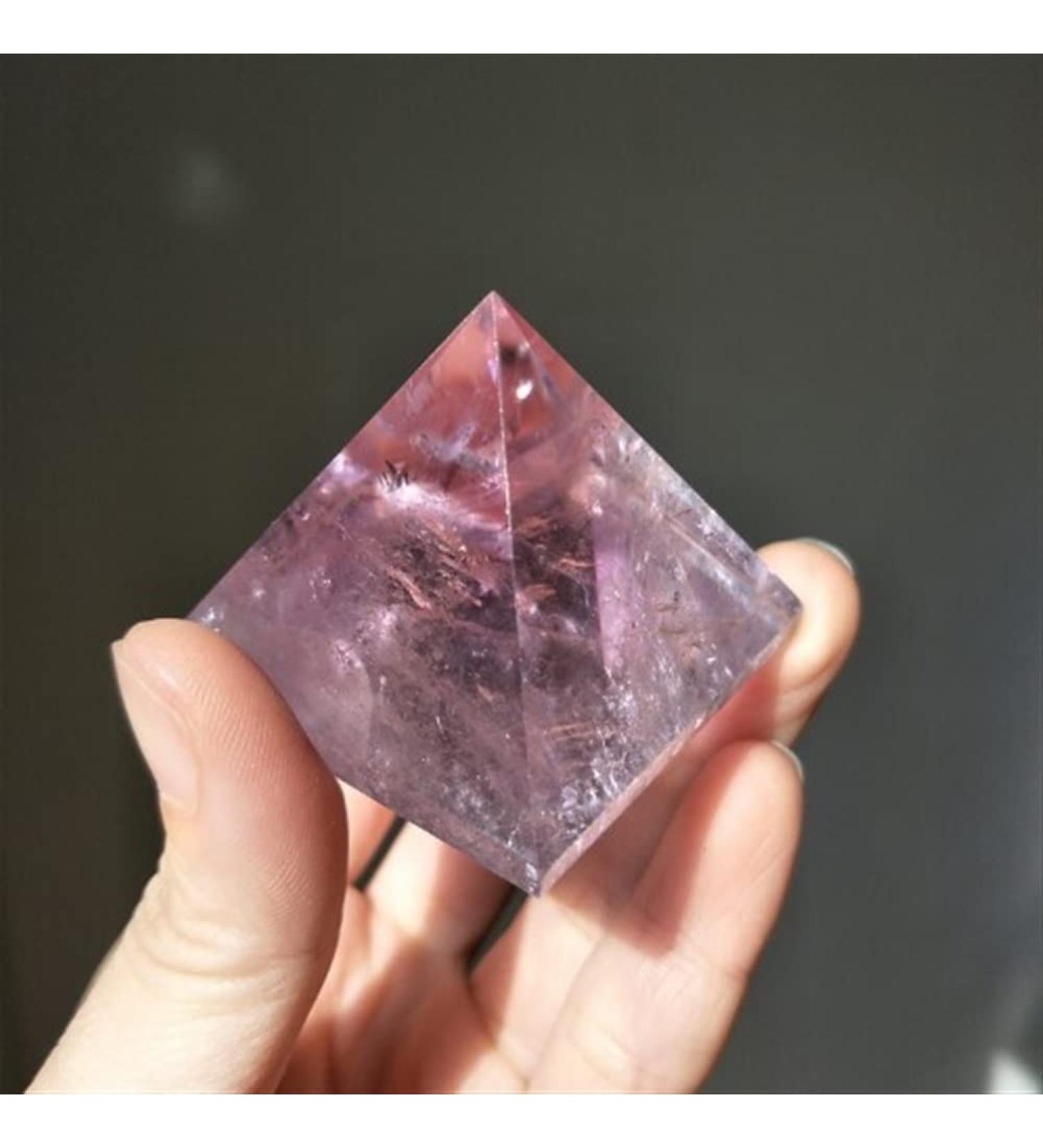 Natural Crystal Rough 40mm Natural Amethyst Purple Quartz Crystal Pyramid Beautiful Natural Crystal Stone QINTINYIN - Buy Online on GoSupps.com