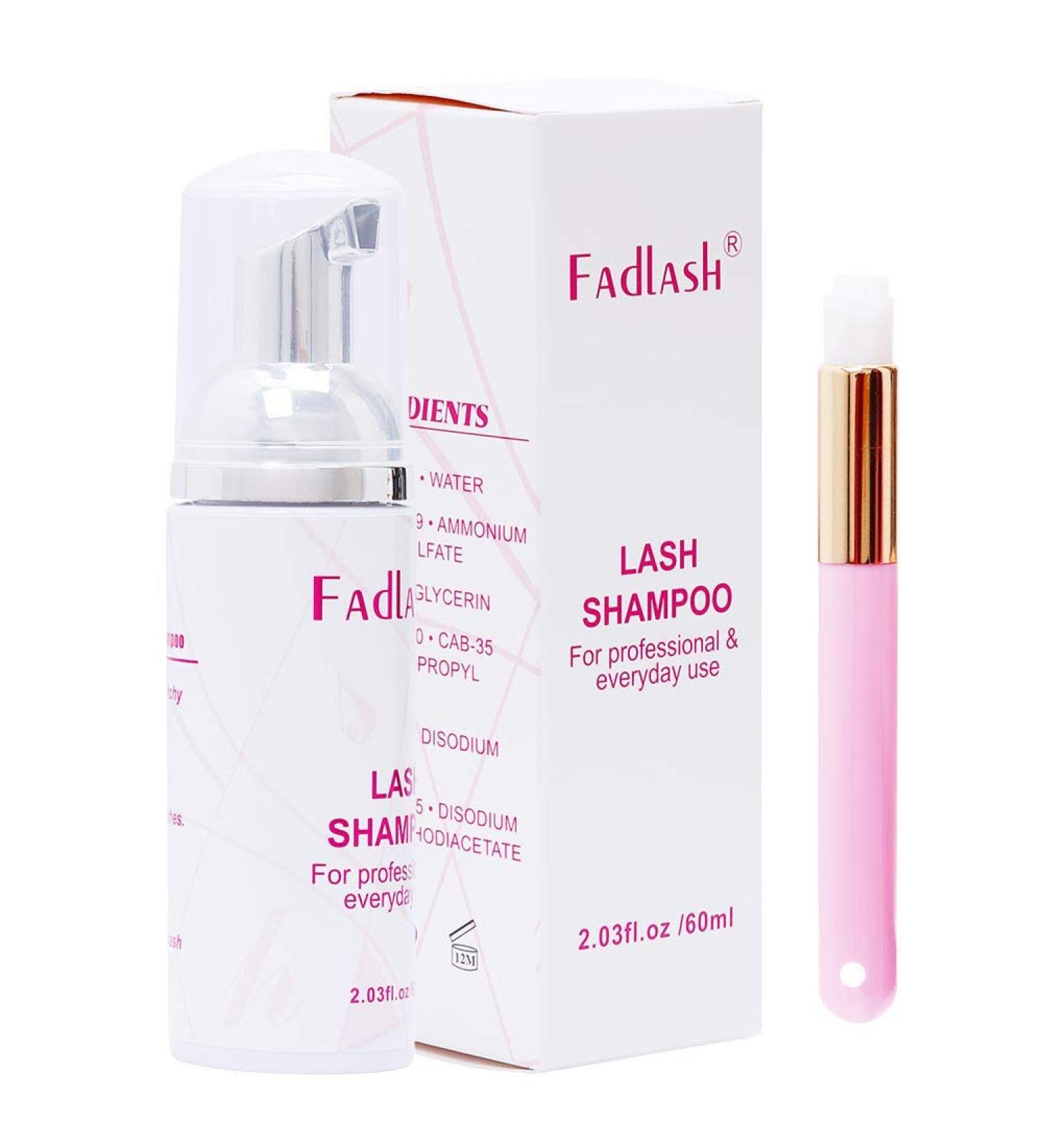 FADLASH Lash Shampoo 60ml - Professional Grade Eyelash Extension Cleanser for Gentle Foaming Cleanse - Ideal for Sensitive Skin - Salon & Self Use - Buy Online on GoSupps.com