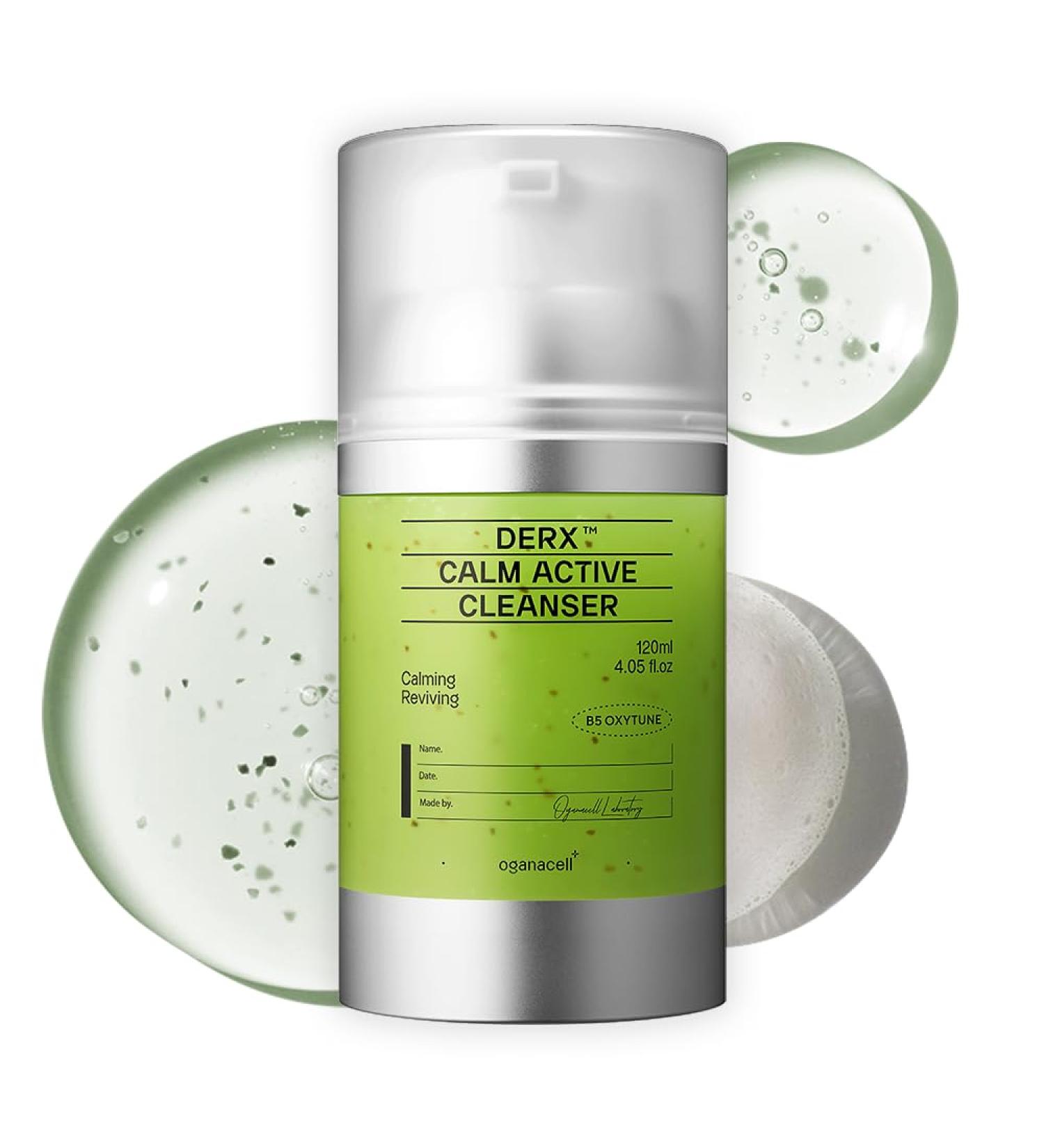 OGANA CELL DERX Facial Cleanser for Sensitive & Oily Skin Calm Cleansing Foam with Plant Tannin, Redness Relief & Oil Control, Oxygen Bubble Technology, Korea Skincare (120ml/4.05 fl.oz.) - Buy Online on GoSupps.com