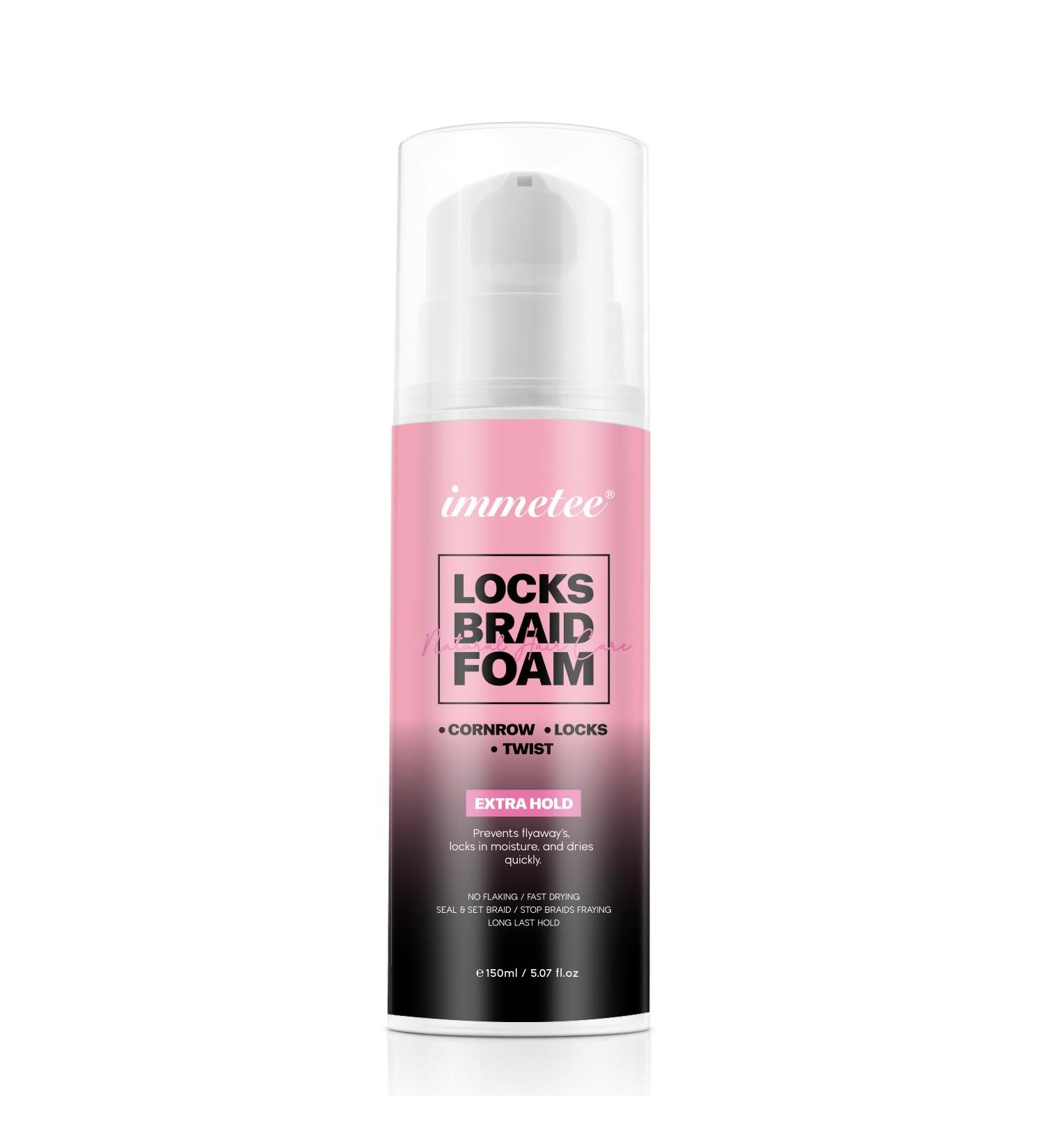 Immetee Braid Foam Hair Mousse 150ml - Extra Hold, High Shine, Moisturizing Hair Control for Braids, Twists, and Locks - Buy Online on GoSupps.com